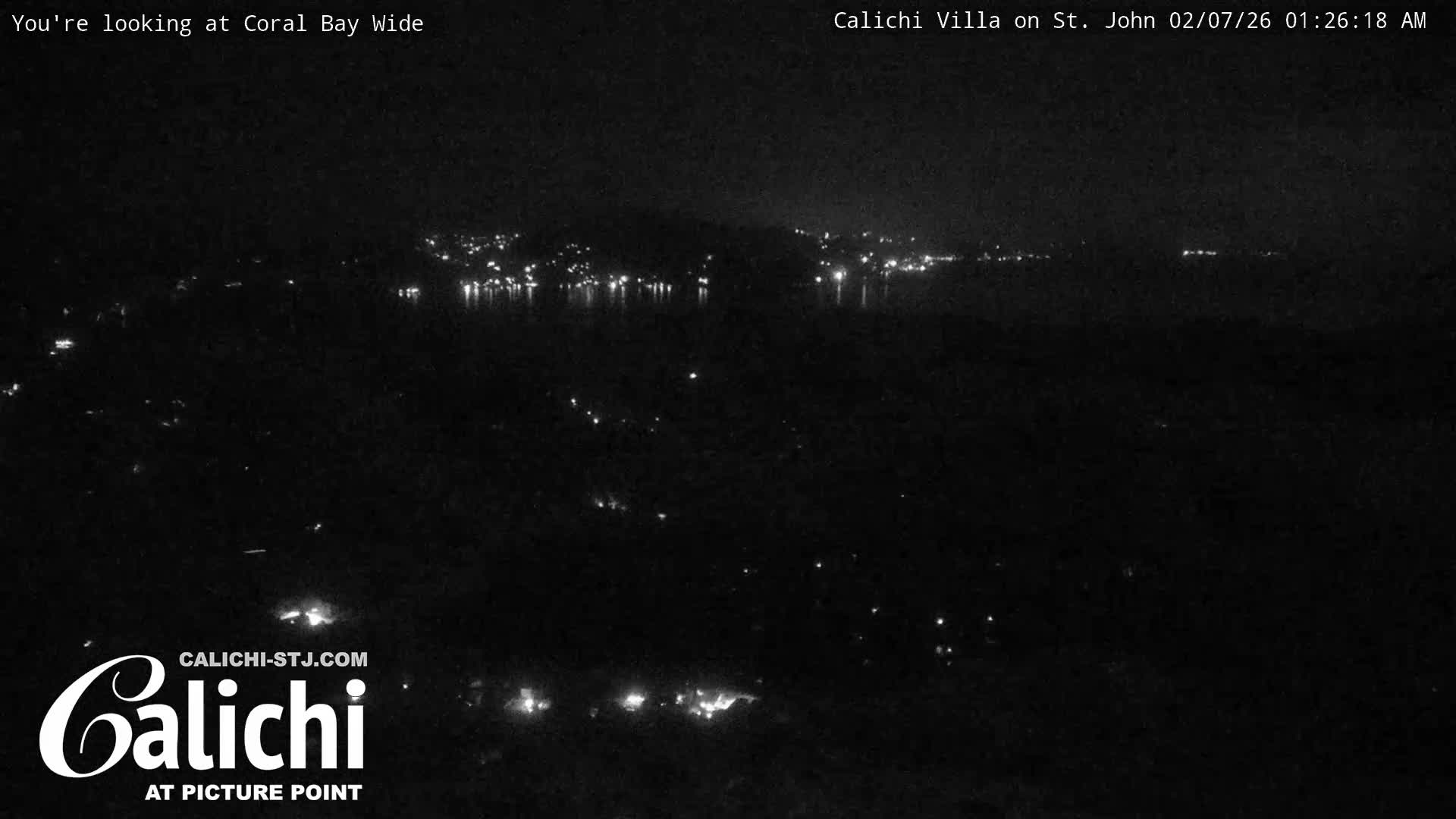 Coral Bay  St. John  & British Virgin Islands View from Calichi Picture Point Live Cam - Coral Bay, St. John,United States Virgin Islands, USA