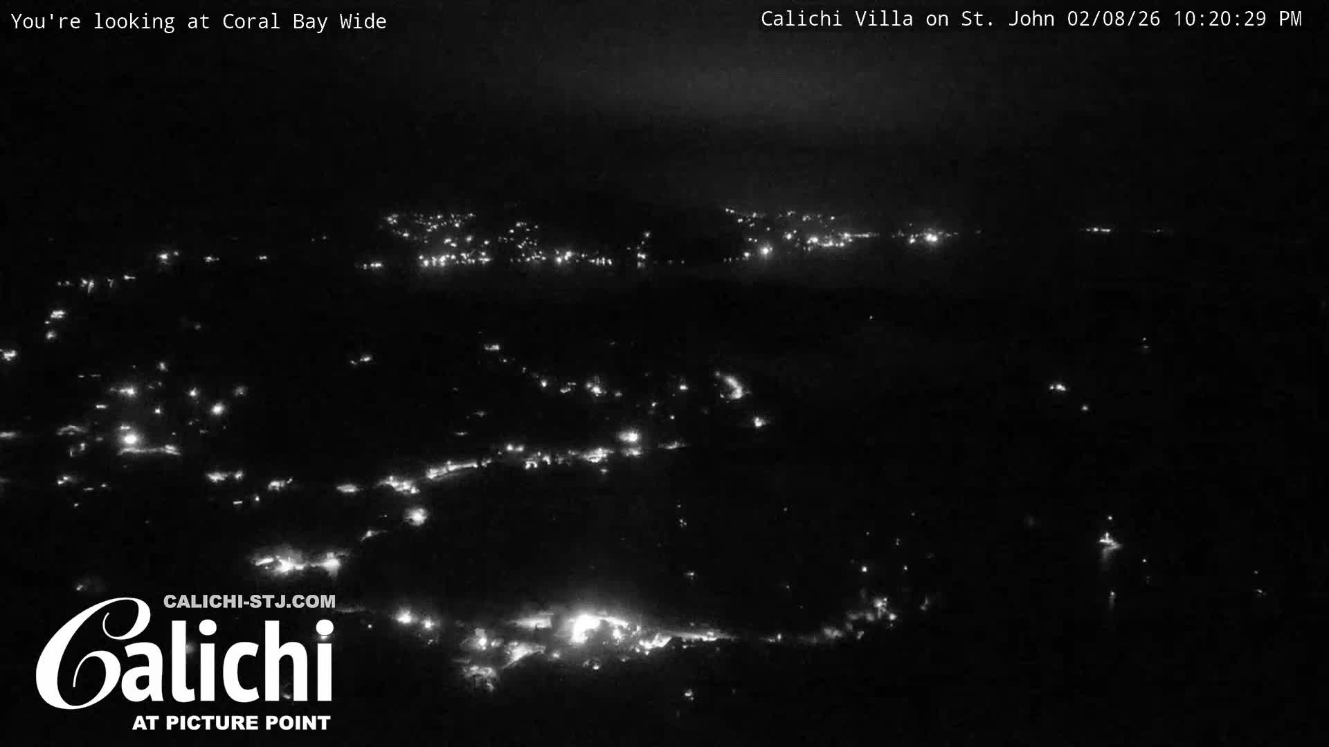 Coral Bay  St. John  & British Virgin Islands View from Calichi Picture Point Live Cam - Coral Bay, St. John,United States Virgin Islands, USA