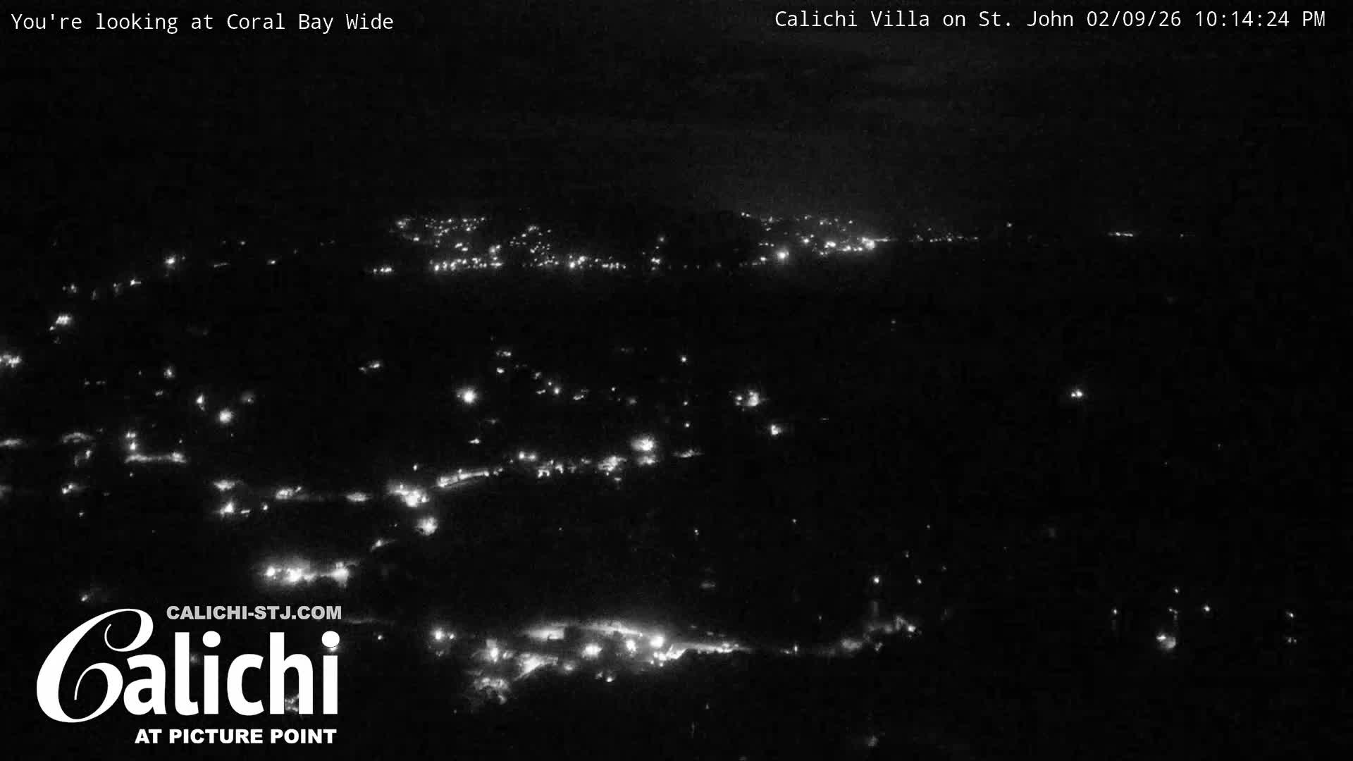 Coral Bay  St. John  & British Virgin Islands View from Calichi Picture Point Live Cam - Coral Bay, St. John,United States Virgin Islands, USA