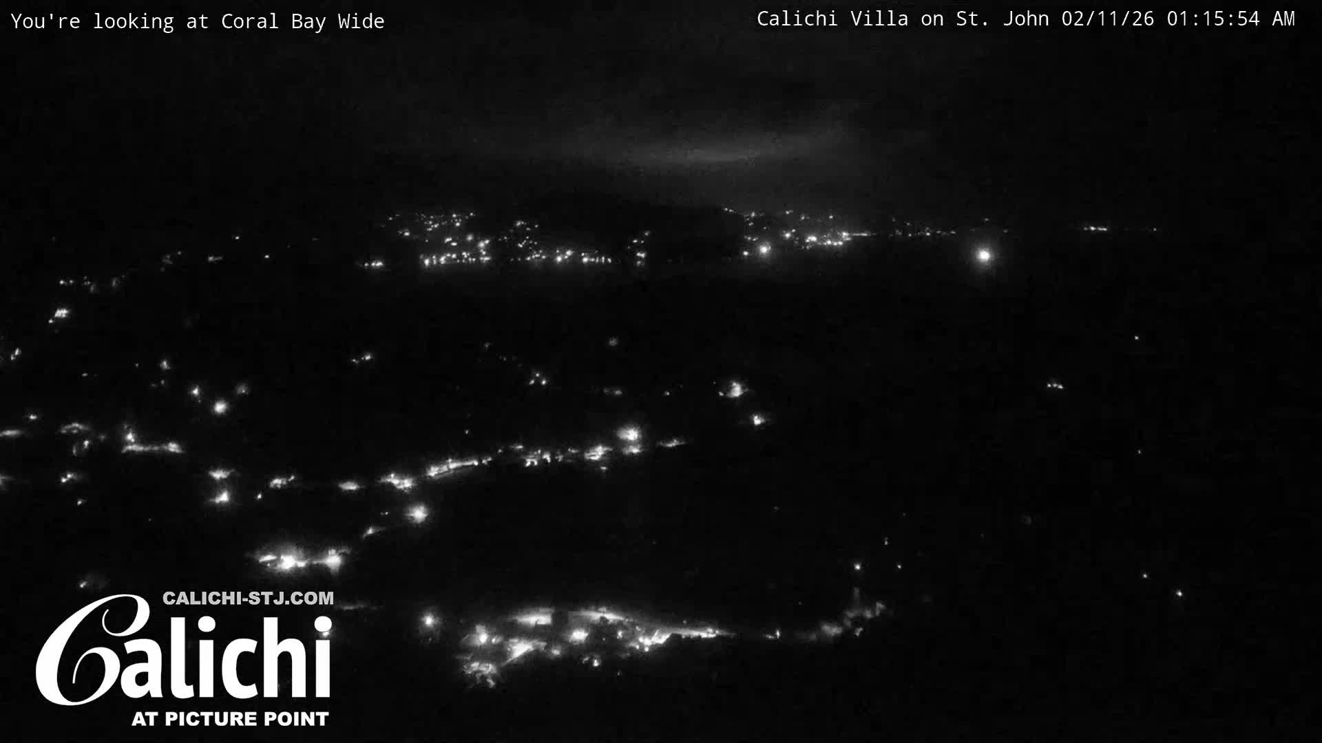Coral Bay  St. John  & British Virgin Islands View from Calichi Picture Point Live Cam - Coral Bay, St. John,United States Virgin Islands, USA