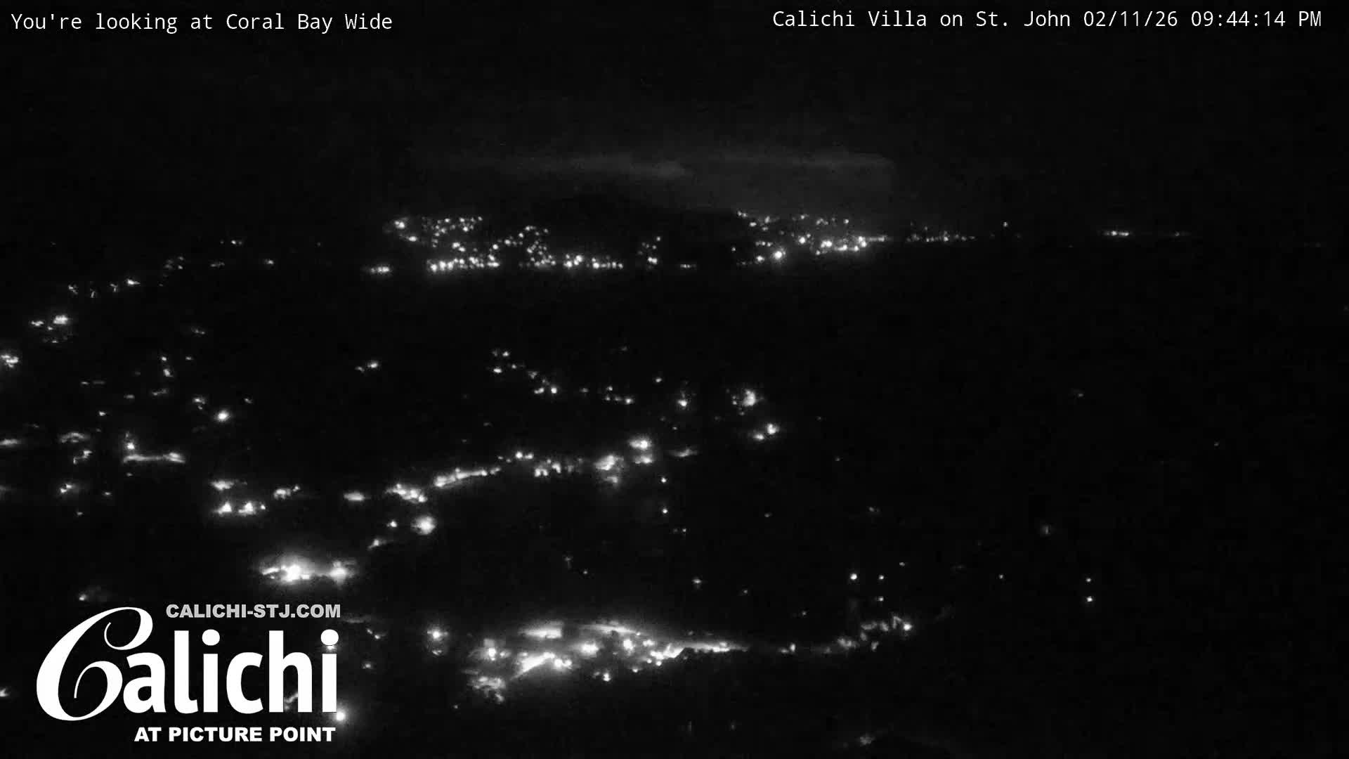 Coral Bay  St. John  & British Virgin Islands View from Calichi Picture Point Live Cam - Coral Bay, St. John,United States Virgin Islands, USA