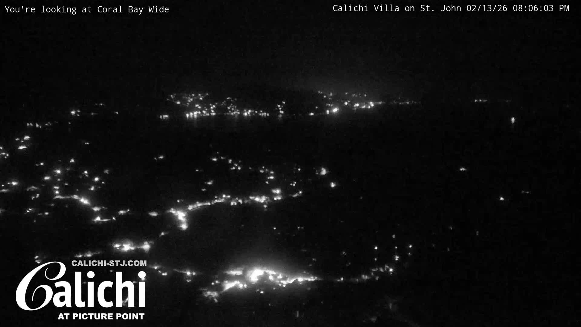 Coral Bay  St. John  & British Virgin Islands View from Calichi Picture Point Live Cam - Coral Bay, St. John,United States Virgin Islands, USA