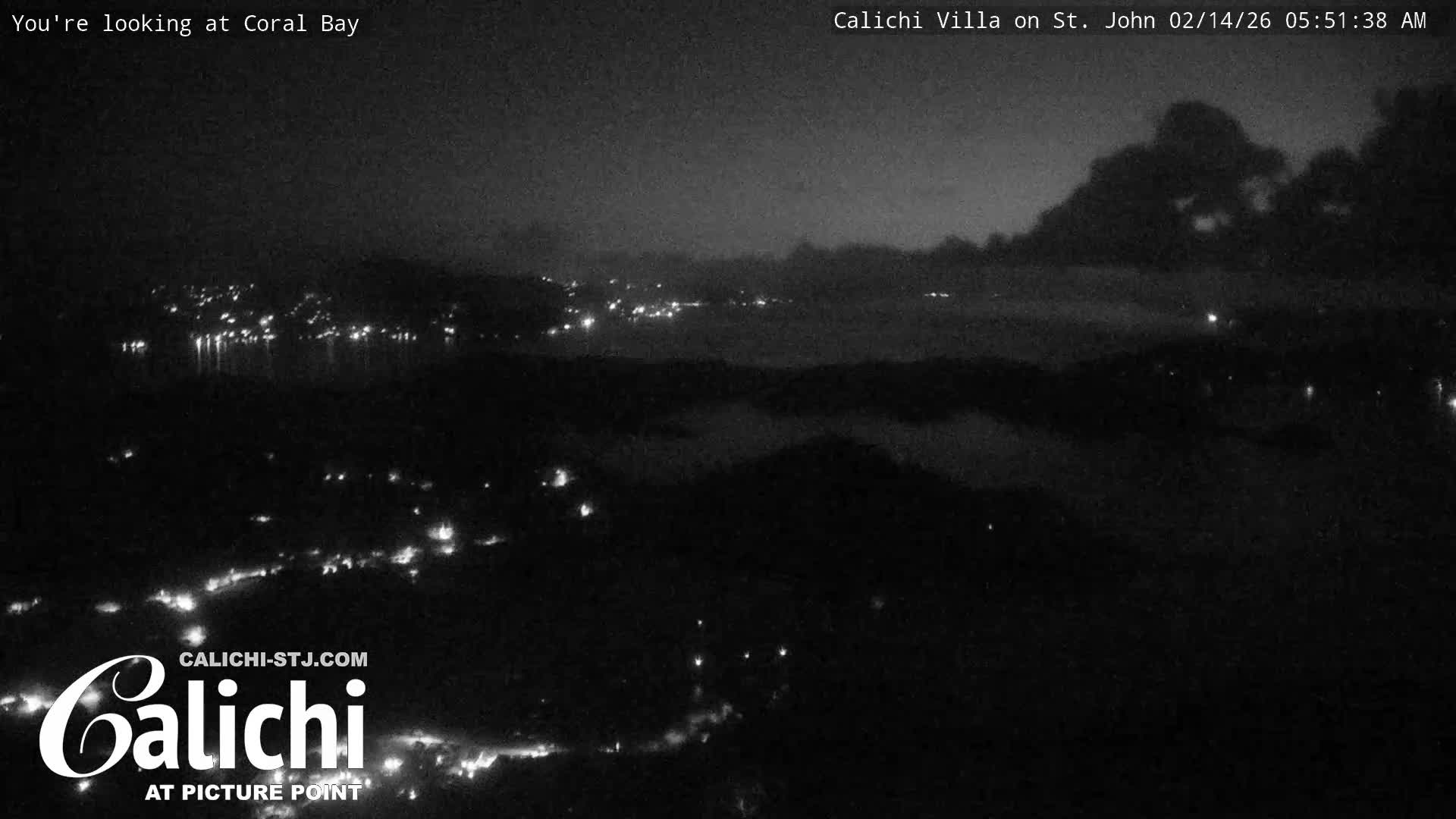 Coral Bay  St. John  & British Virgin Islands View from Calichi Picture Point Live Cam - Coral Bay, St. John,United States Virgin Islands, USA