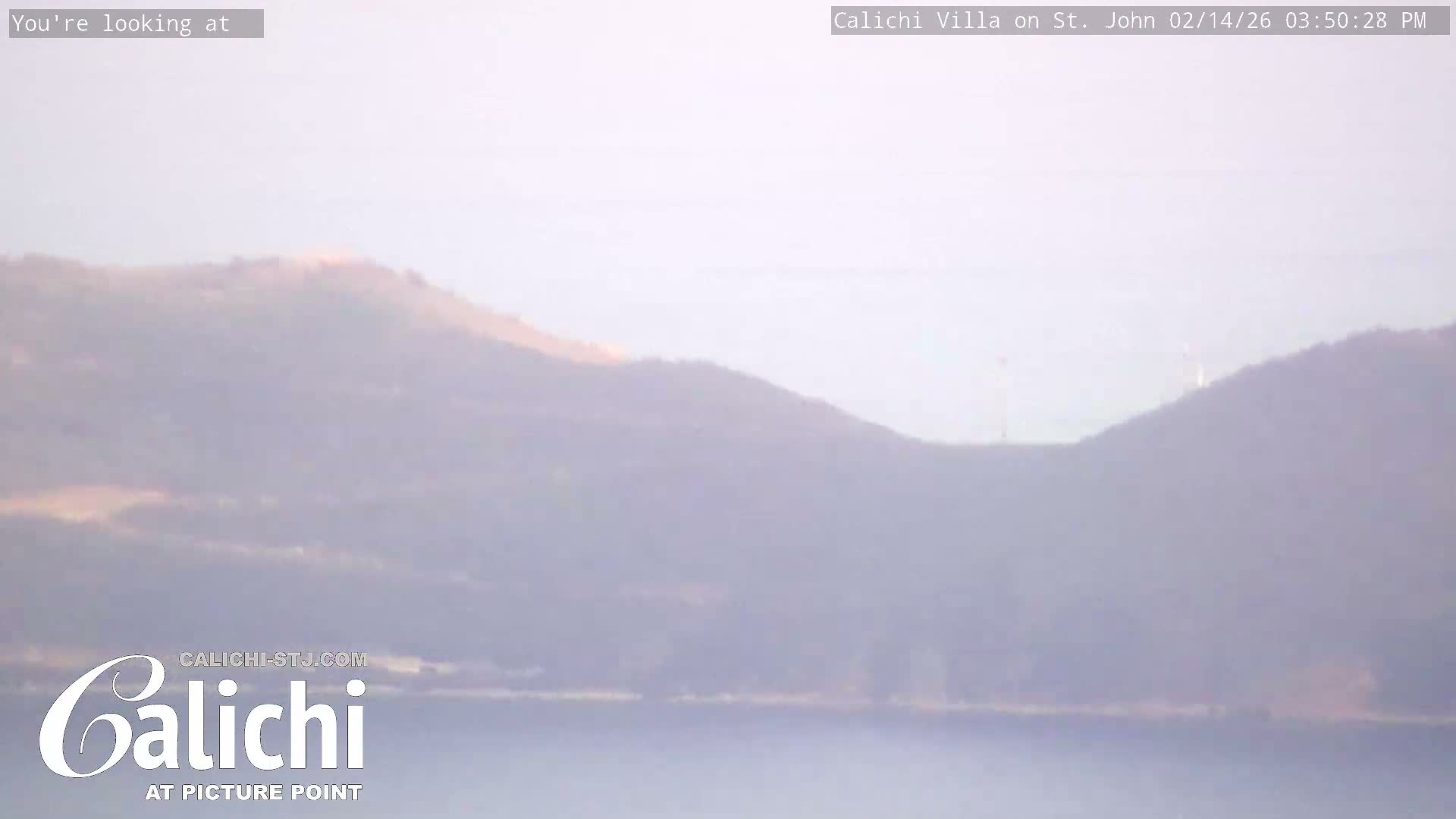 Coral Bay  St. John  & British Virgin Islands View from Calichi Picture Point Live Cam - Coral Bay, St. John,United States Virgin Islands, USA