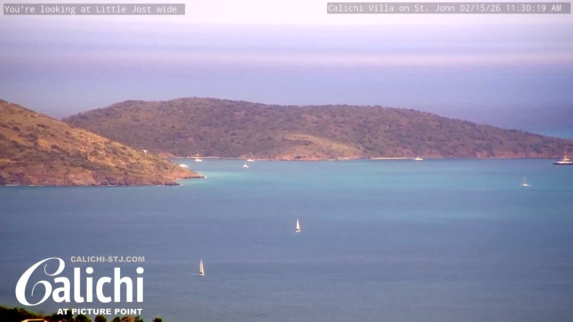 Coral Bay  St. John  & British Virgin Islands View from Calichi Picture Point Live Cam - Coral Bay, St. John,United States Virgin Islands, USA