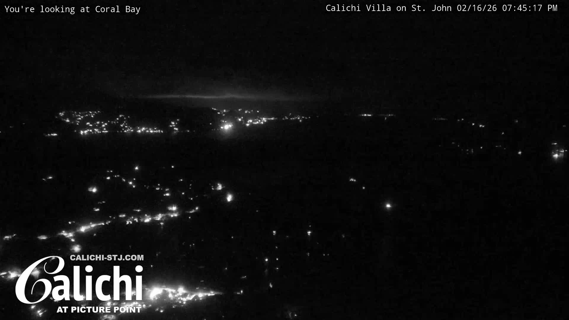 Coral Bay  St. John  & British Virgin Islands View from Calichi Picture Point Live Cam - Coral Bay, St. John,United States Virgin Islands, USA