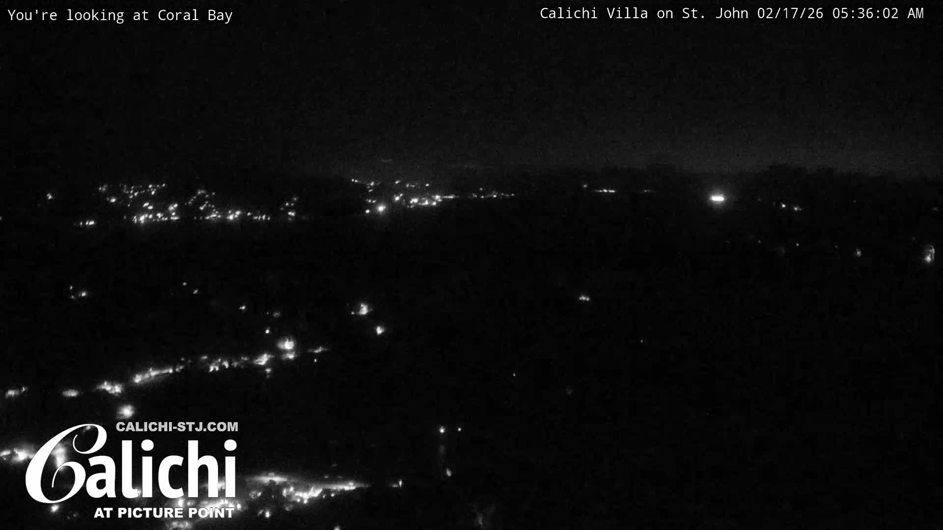 Coral Bay  St. John  & British Virgin Islands View from Calichi Picture Point Live Cam - Coral Bay, St. John,United States Virgin Islands, USA