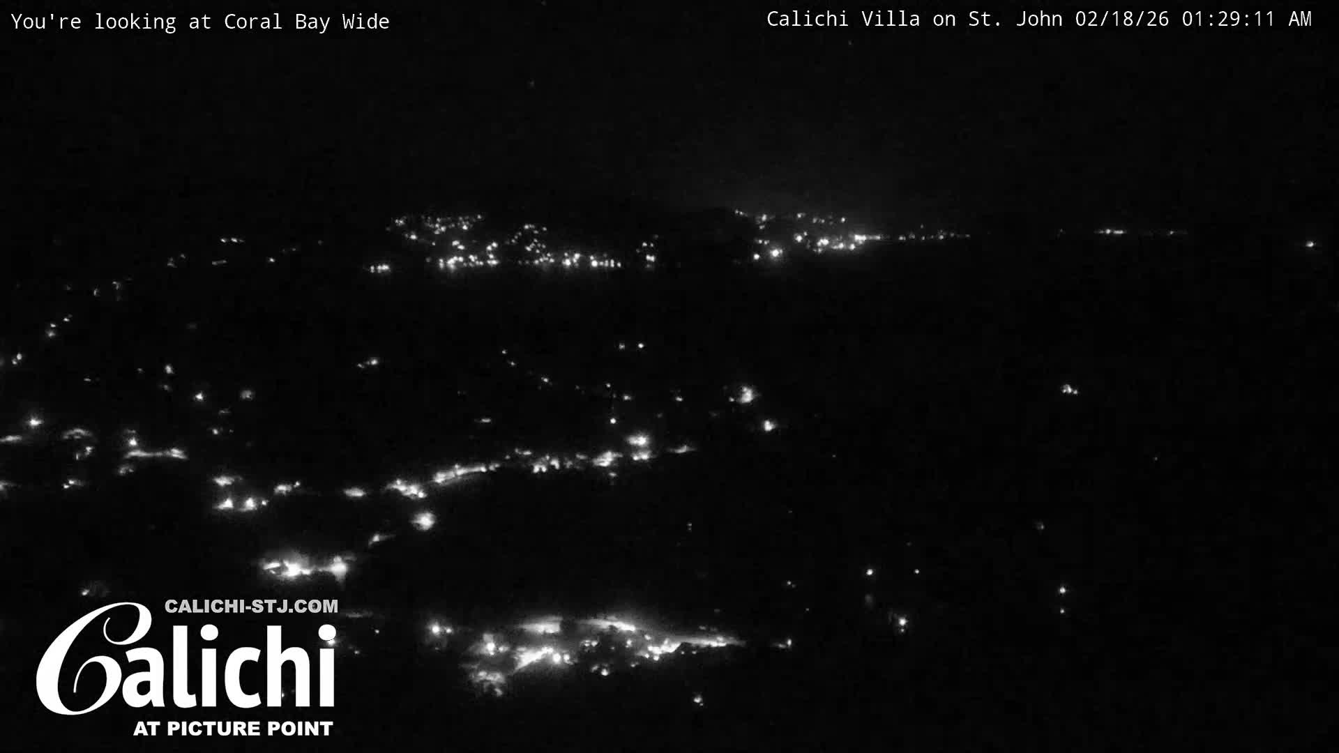 Coral Bay  St. John  & British Virgin Islands View from Calichi Picture Point Live Cam - Coral Bay, St. John,United States Virgin Islands, USA