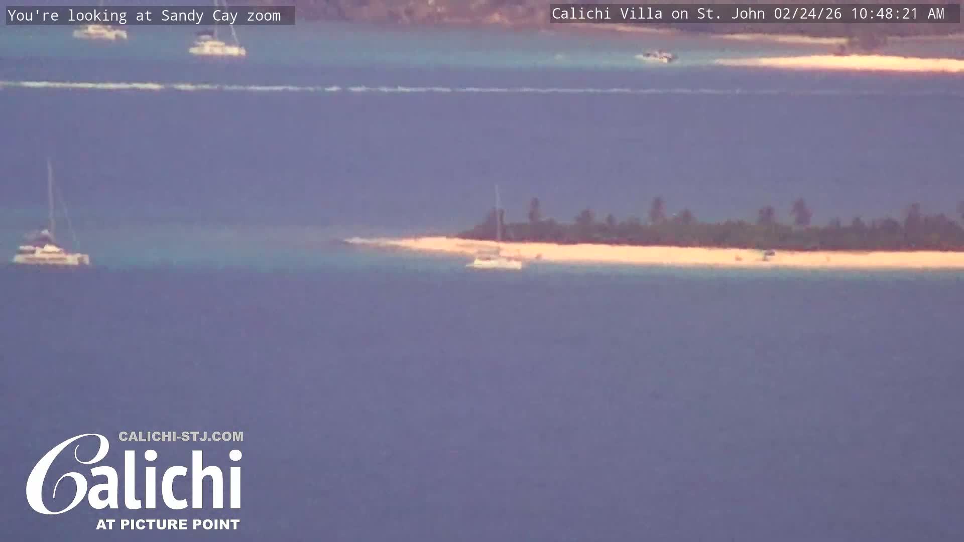 Coral Bay  St. John  & British Virgin Islands View from Calichi Picture Point Live Cam - Coral Bay, St. John,United States Virgin Islands, USA