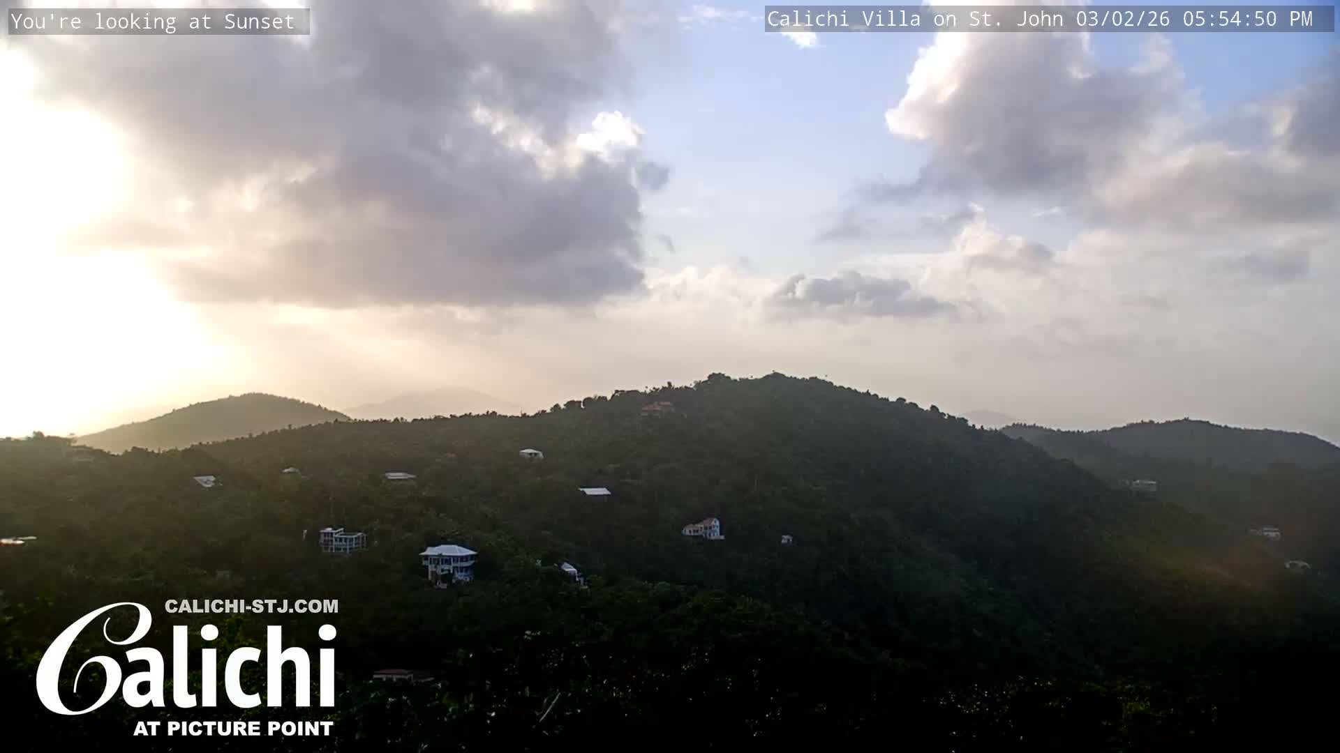 Coral Bay  St. John  & British Virgin Islands View from Calichi Picture Point Live Cam - Coral Bay, St. John,United States Virgin Islands, USA