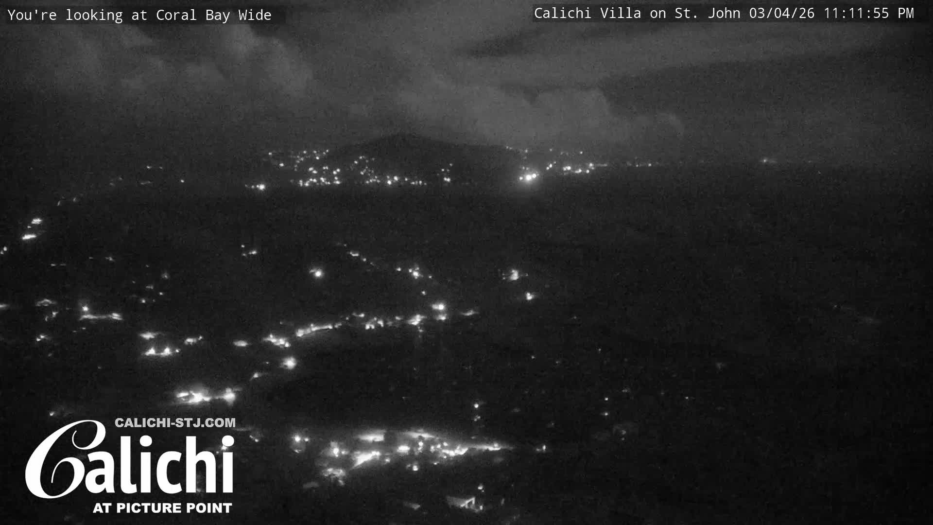 Coral Bay  St. John  & British Virgin Islands View from Calichi Picture Point Live Cam - Coral Bay, St. John,United States Virgin Islands, USA
