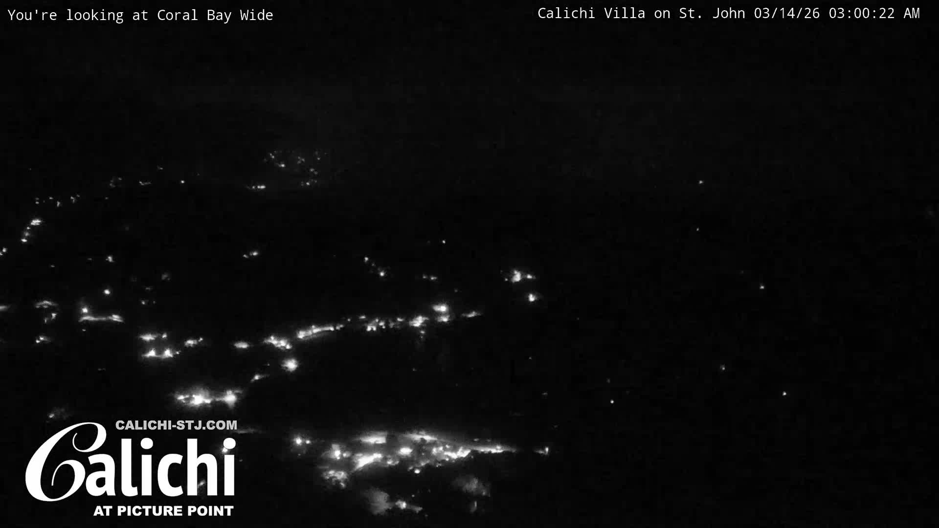Coral Bay  St. John  & British Virgin Islands View from Calichi Picture Point Live Cam - Coral Bay, St. John,United States Virgin Islands, USA