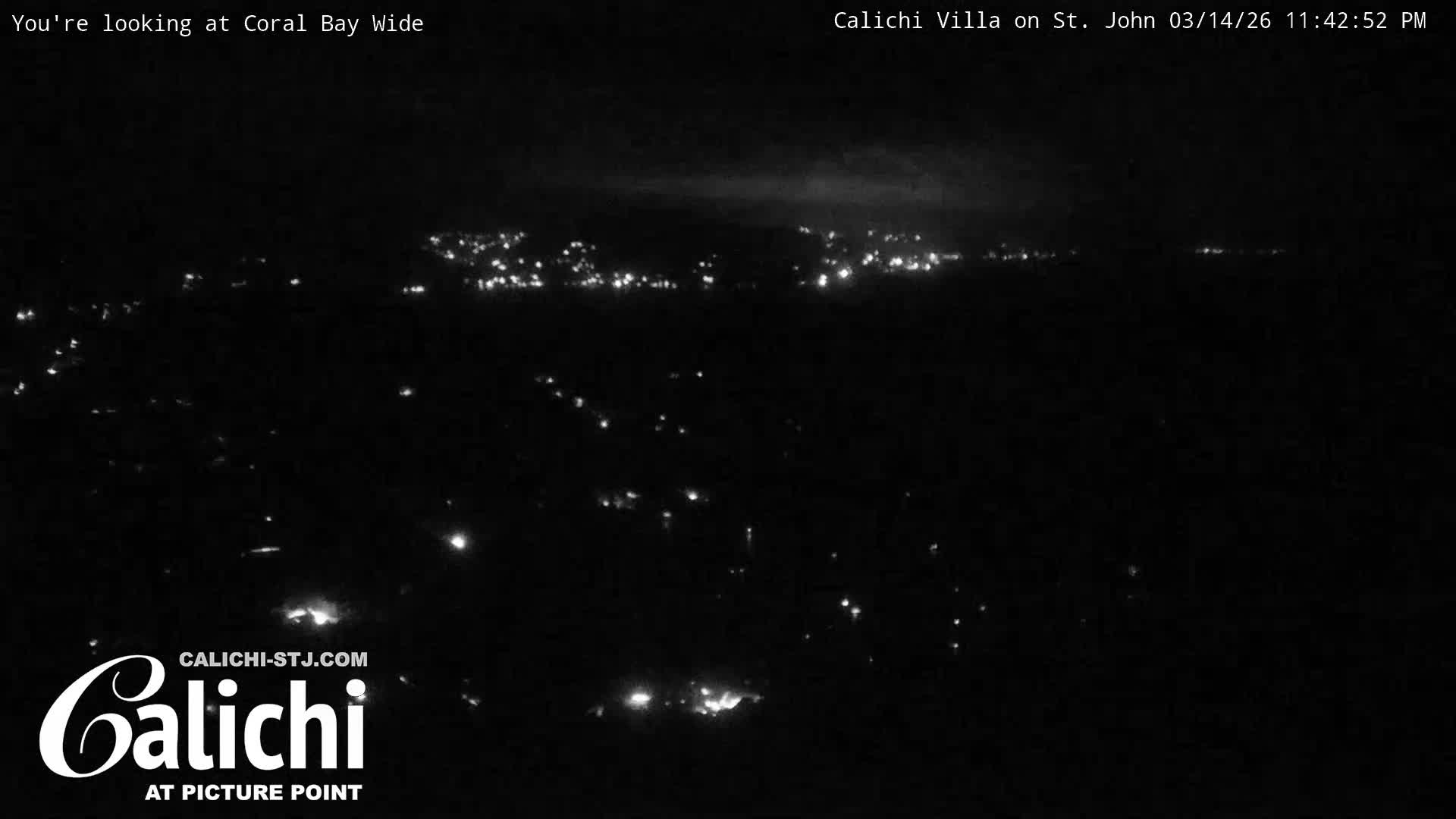 Coral Bay  St. John  & British Virgin Islands View from Calichi Picture Point Live Cam - Coral Bay, St. John,United States Virgin Islands, USA