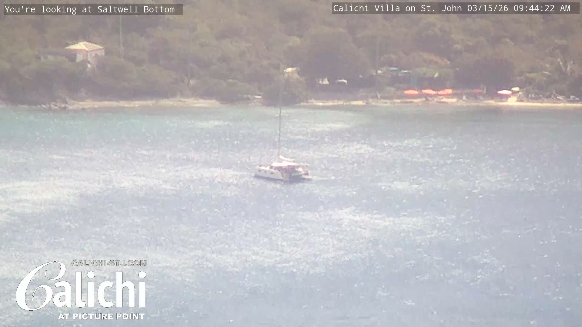 Coral Bay  St. John  & British Virgin Islands View from Calichi Picture Point Live Cam - Coral Bay, St. John,United States Virgin Islands, USA