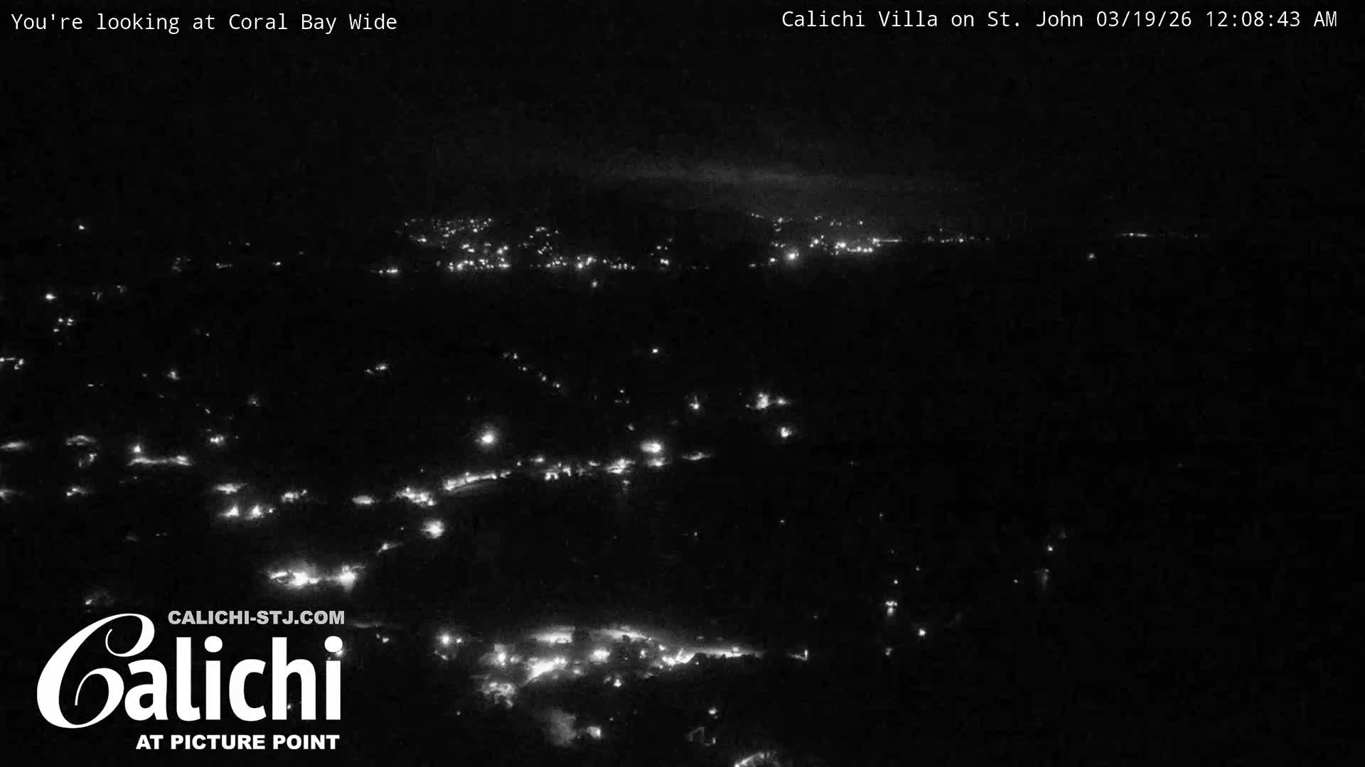 Coral Bay  St. John  & British Virgin Islands View from Calichi Picture Point Live Cam - Coral Bay, St. John,United States Virgin Islands, USA
