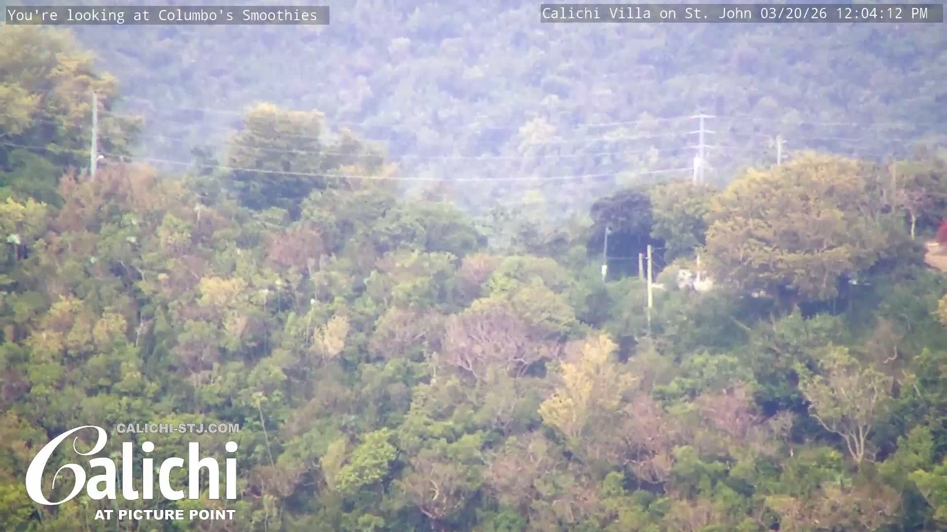 Coral Bay  St. John  & British Virgin Islands View from Calichi Picture Point Live Cam - Coral Bay, St. John,United States Virgin Islands, USA
