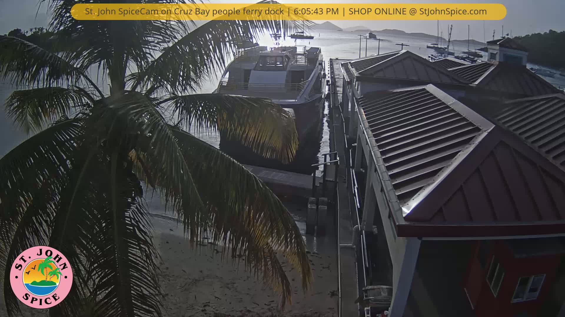 St. John Ferry Terminal from Cruz Bay Live Cam - Cruz Bay, St. John, United States Virgin Islands, USA