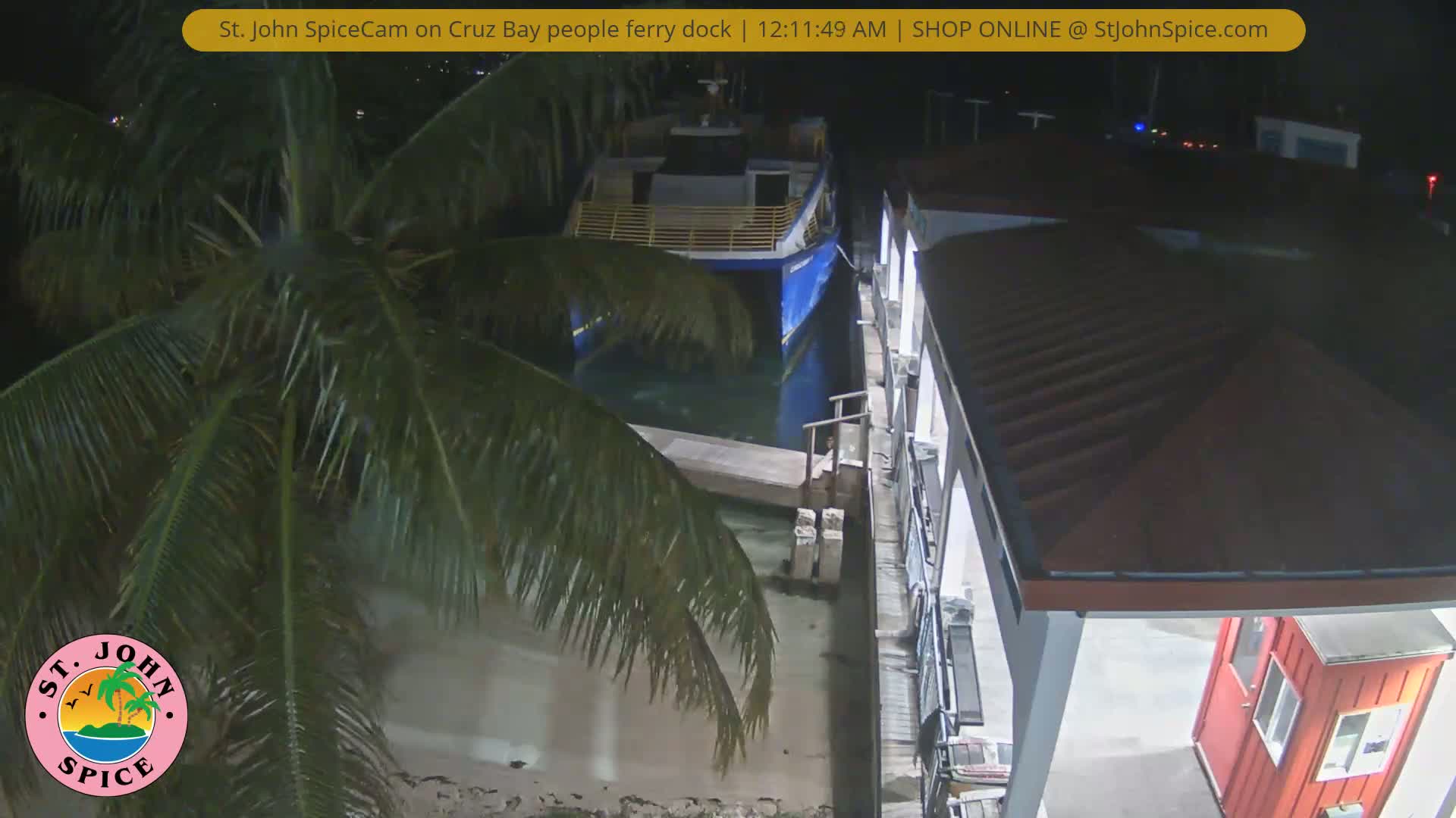 St. John Ferry Terminal from Cruz Bay Live Cam - Cruz Bay, St. John, United States Virgin Islands, USA