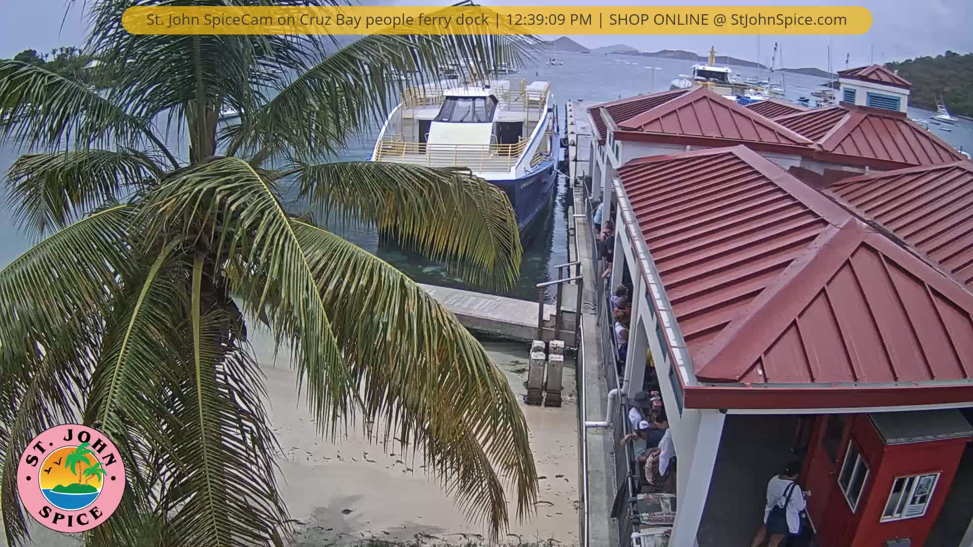 St. John Ferry Terminal from Cruz Bay Live Cam - Cruz Bay, St. John, United States Virgin Islands, USA