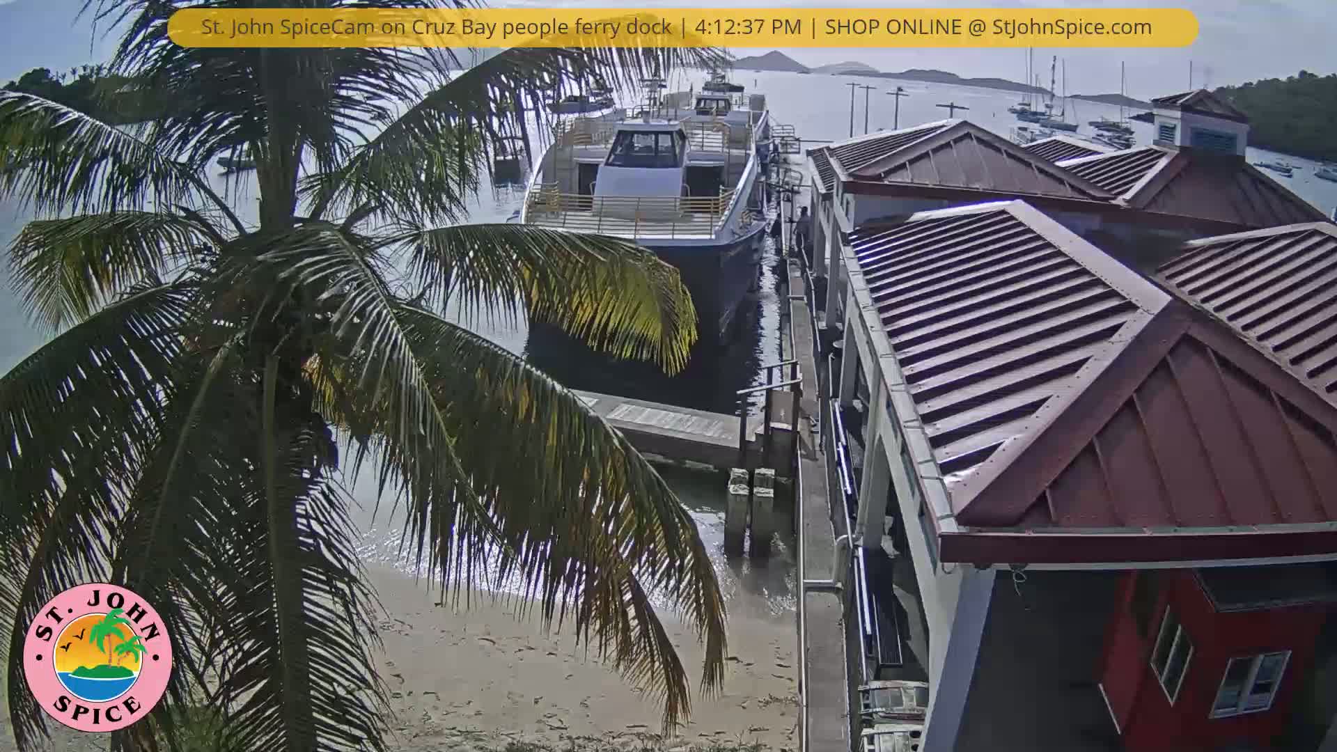 St. John Ferry Terminal from Cruz Bay Live Cam - Cruz Bay, St. John, United States Virgin Islands, USA
