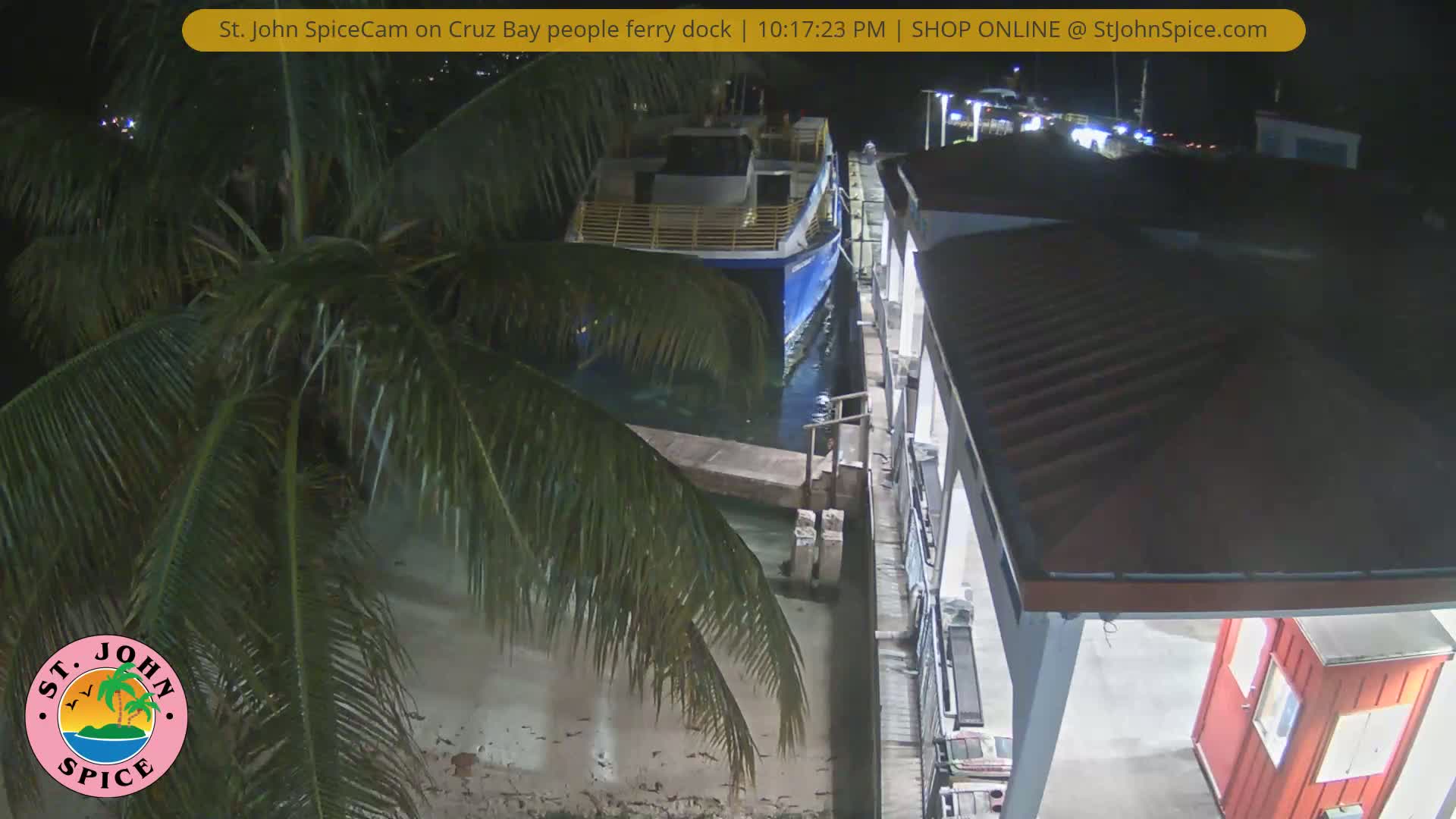 St. John Ferry Terminal from Cruz Bay Live Cam - Cruz Bay, St. John, United States Virgin Islands, USA