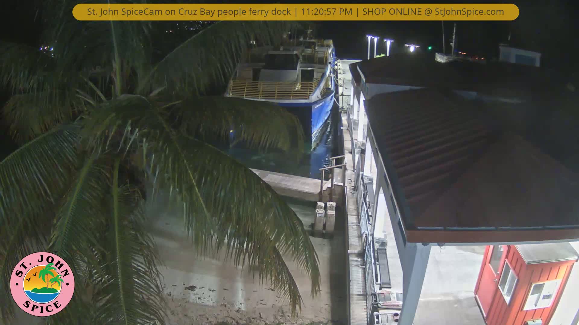 St. John Ferry Terminal from Cruz Bay Live Cam - Cruz Bay, St. John, United States Virgin Islands, USA