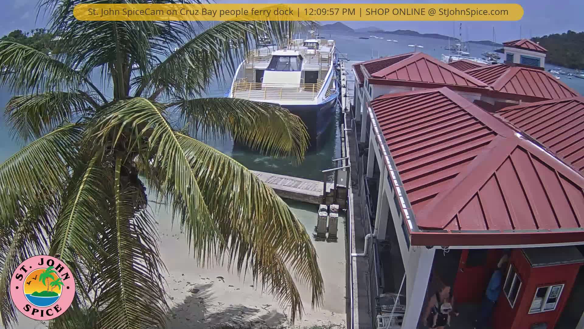 St. John Ferry Terminal from Cruz Bay Live Cam - Cruz Bay, St. John, United States Virgin Islands, USA