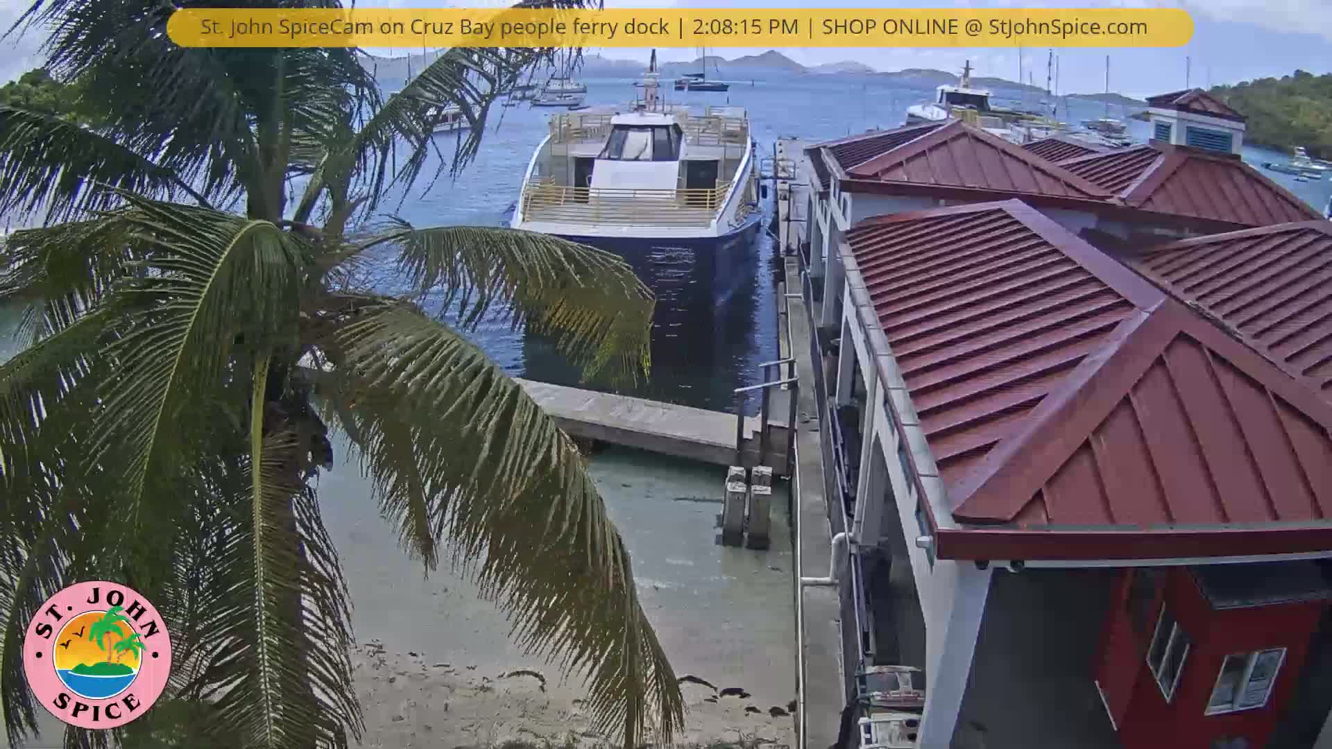 St. John Ferry Terminal from Cruz Bay Live Cam - Cruz Bay, St. John, United States Virgin Islands, USA