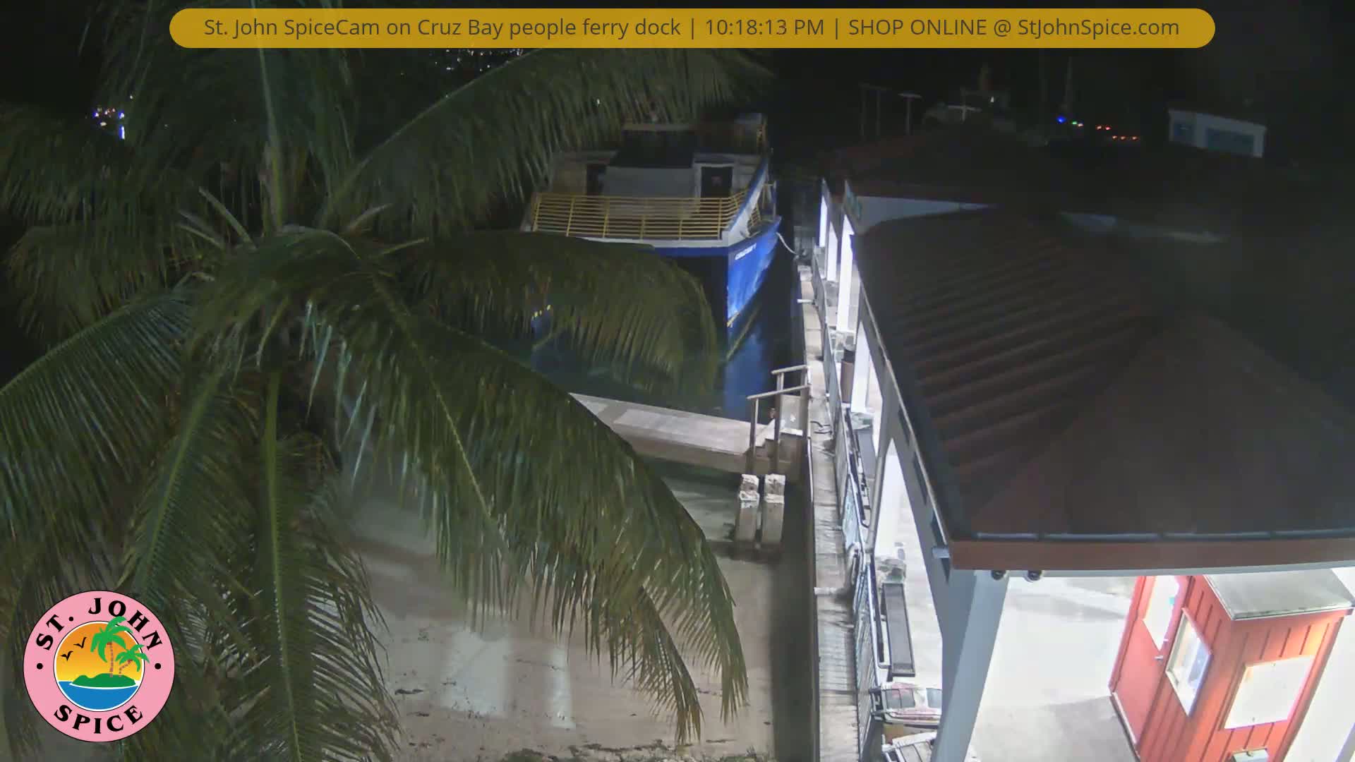 St. John Ferry Terminal from Cruz Bay Live Cam - Cruz Bay, St. John, United States Virgin Islands, USA