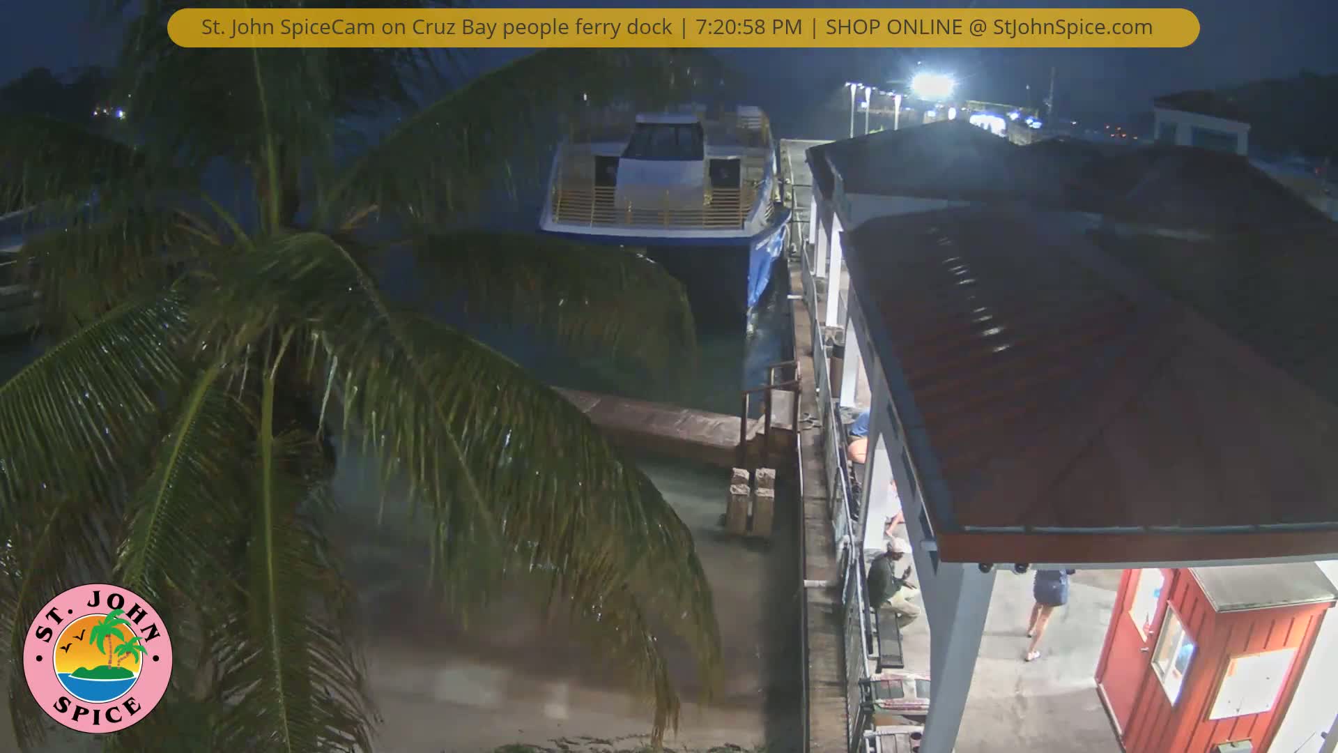 St. John Ferry Terminal from Cruz Bay Live Cam - Cruz Bay, St. John, United States Virgin Islands, USA