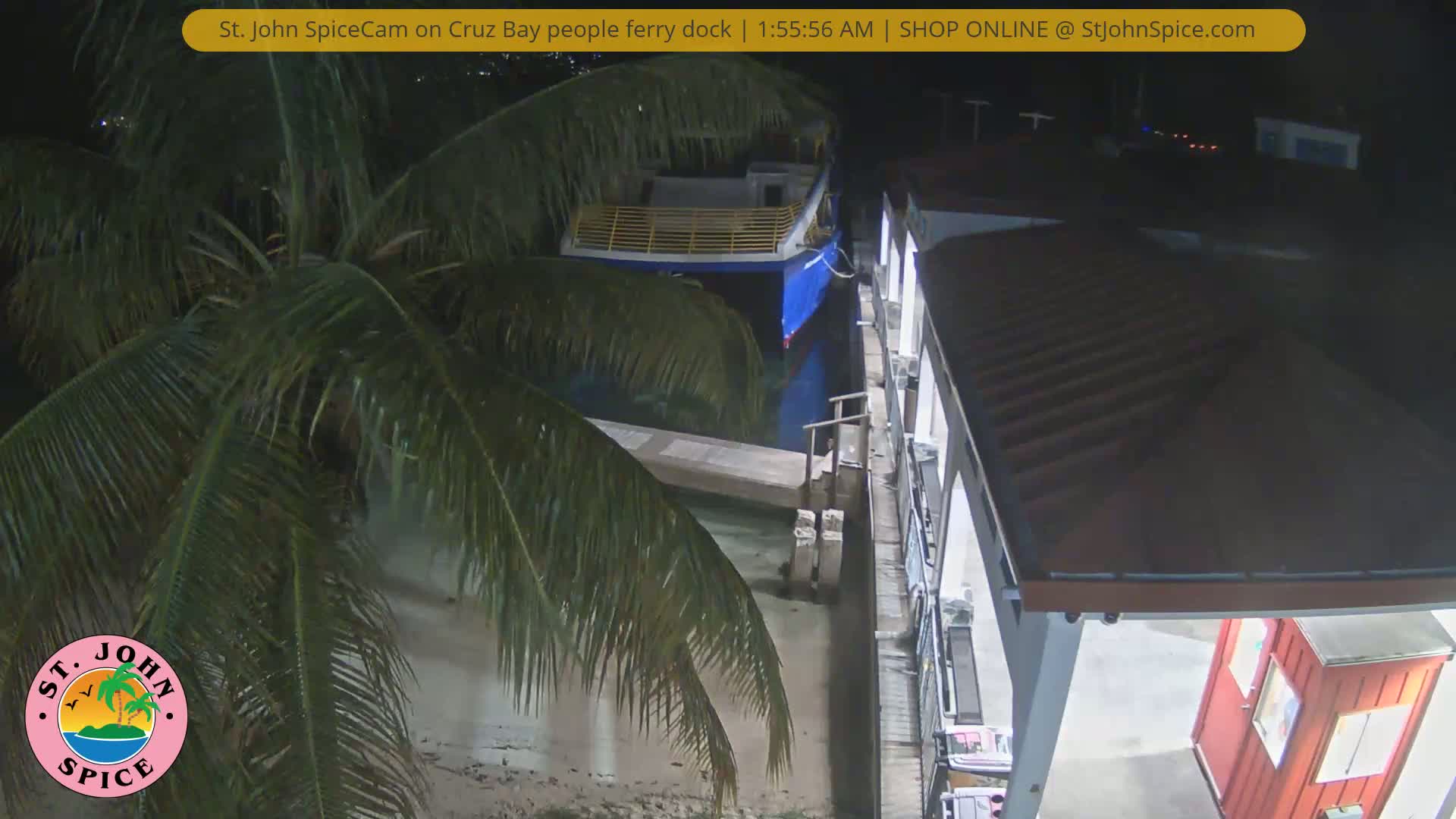 St. John Ferry Terminal from Cruz Bay Live Cam - Cruz Bay, St. John, United States Virgin Islands, USA