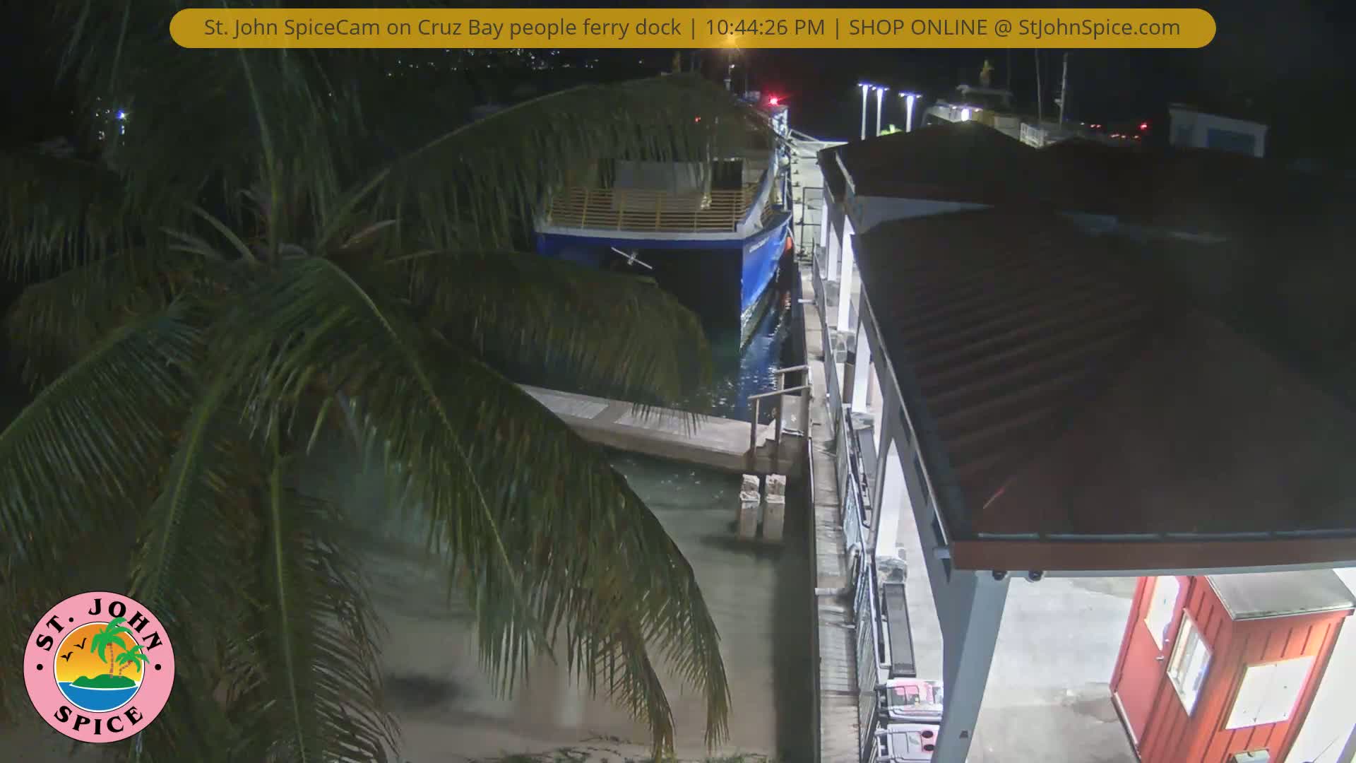 St. John Ferry Terminal from Cruz Bay Live Cam - Cruz Bay, St. John, United States Virgin Islands, USA