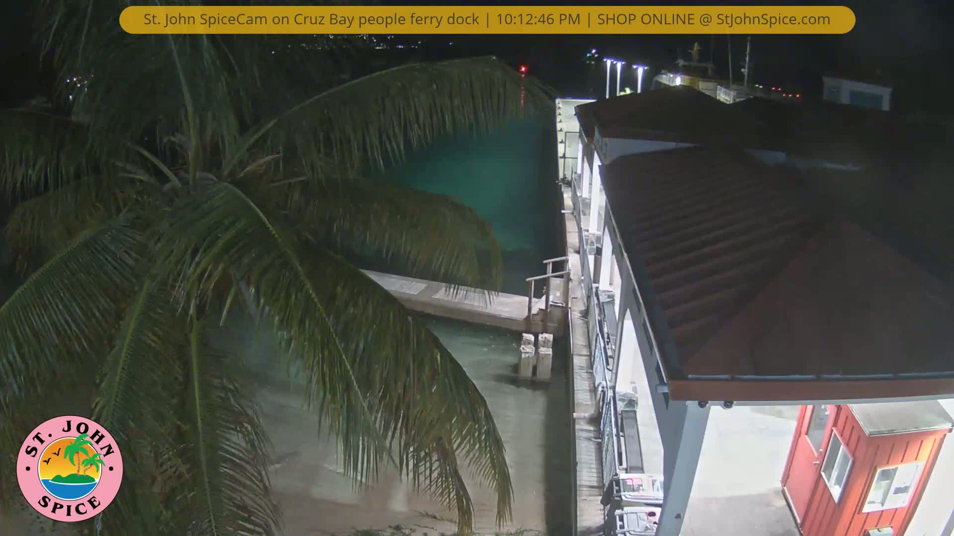 St. John Ferry Terminal from Cruz Bay Live Cam - Cruz Bay, St. John, United States Virgin Islands, USA
