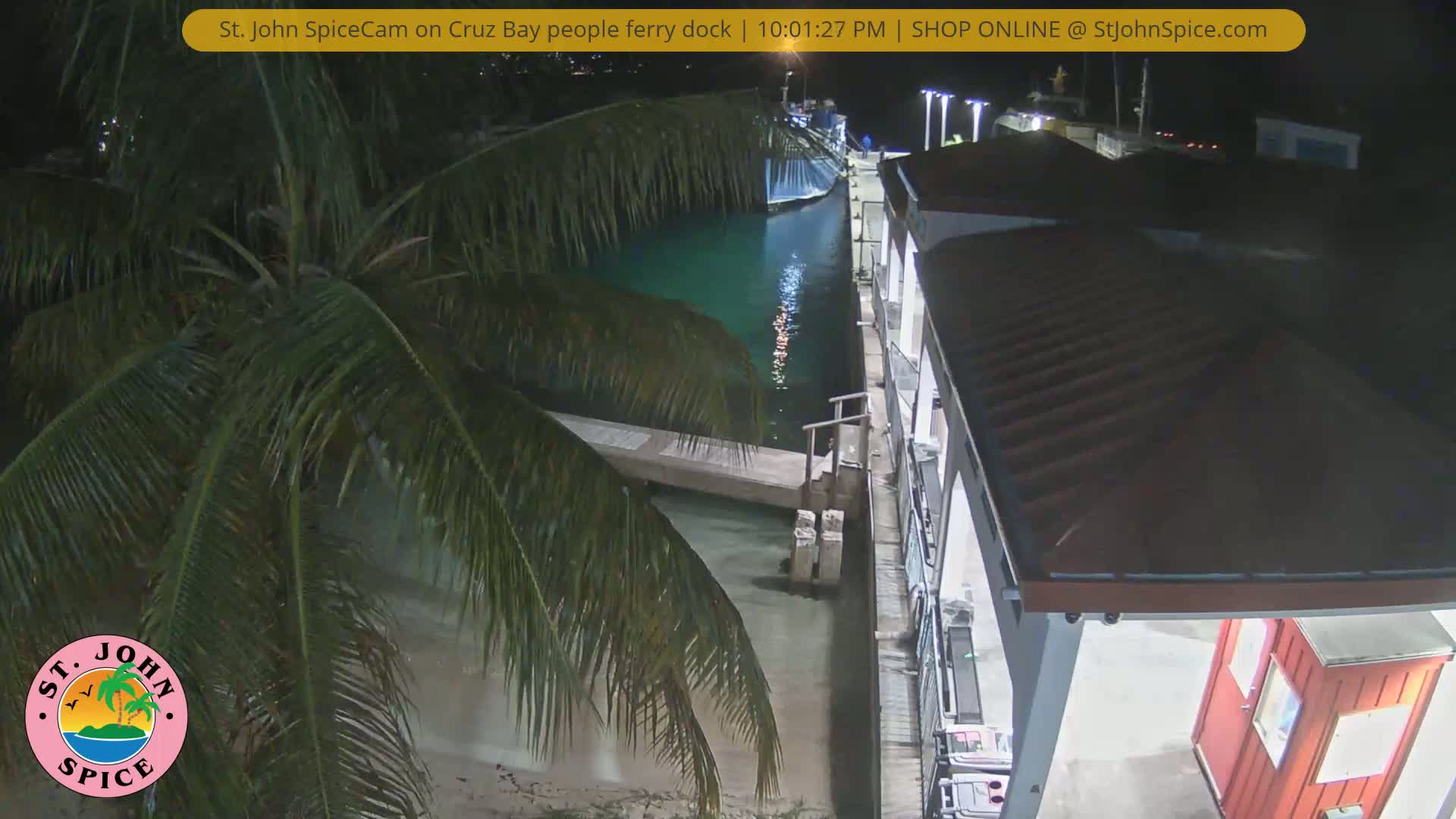 St. John Ferry Terminal from Cruz Bay Live Cam - Cruz Bay, St. John, United States Virgin Islands, USA