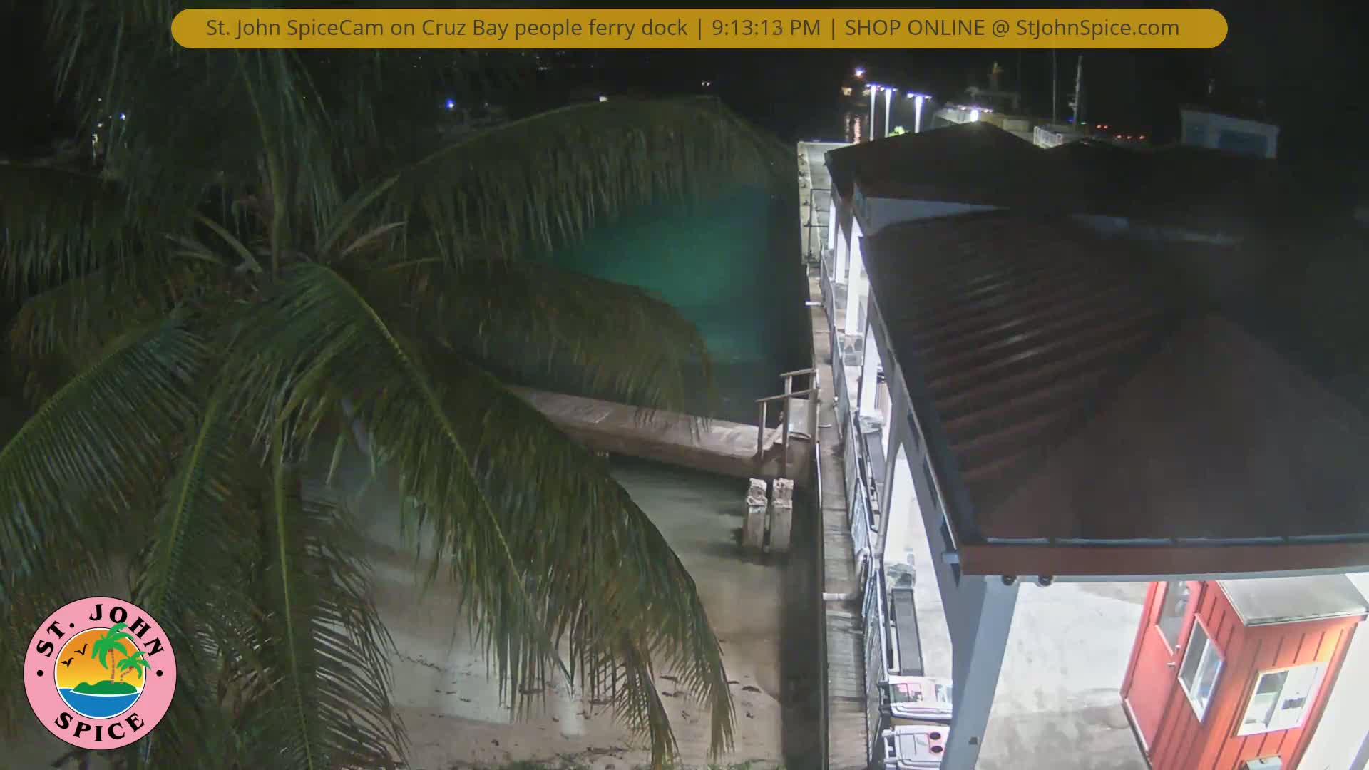 St. John Ferry Terminal from Cruz Bay Live Cam - Cruz Bay, St. John, United States Virgin Islands, USA