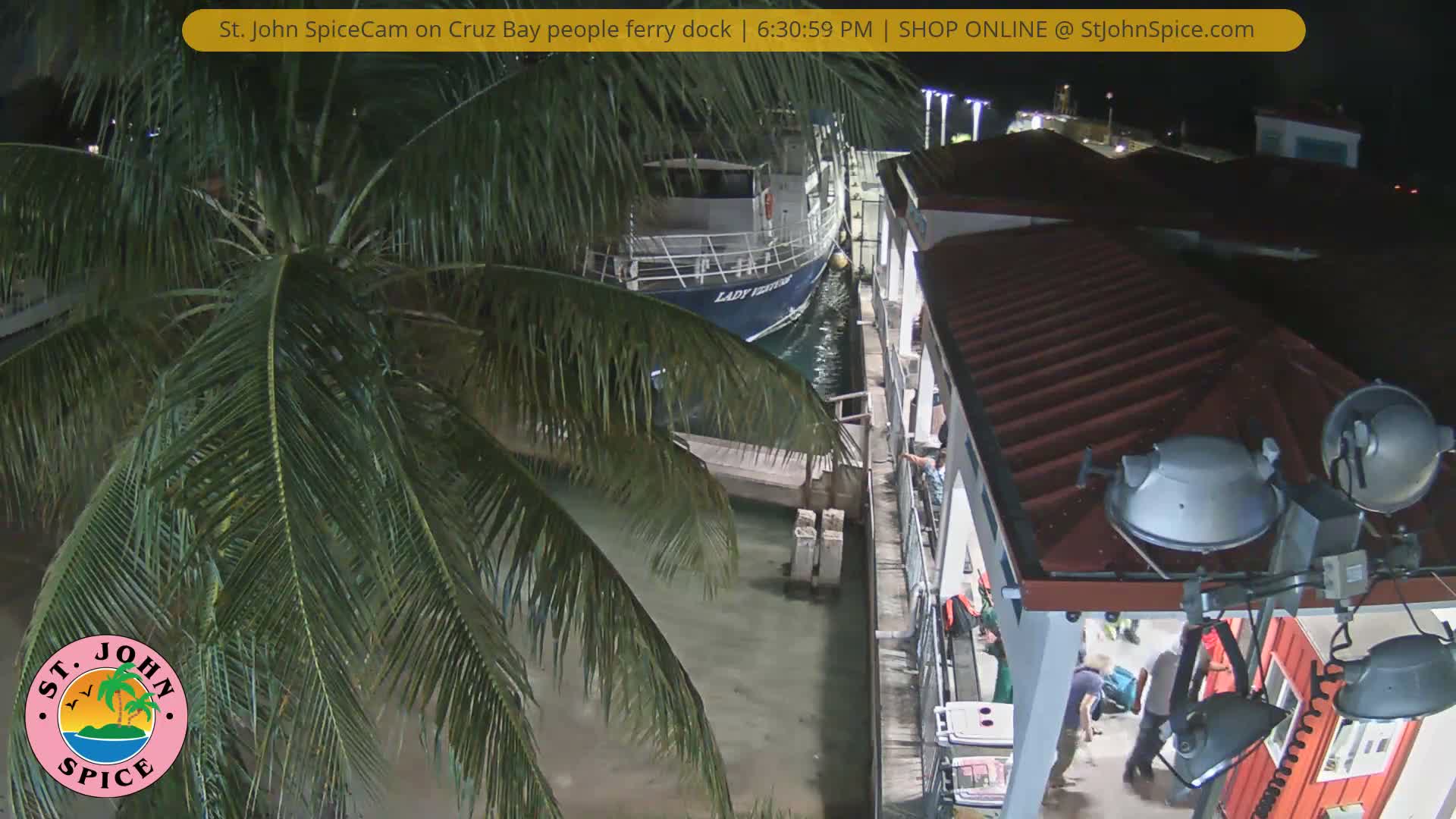 St. John Ferry Terminal from Cruz Bay Live Cam - Cruz Bay, St. John, United States Virgin Islands, USA