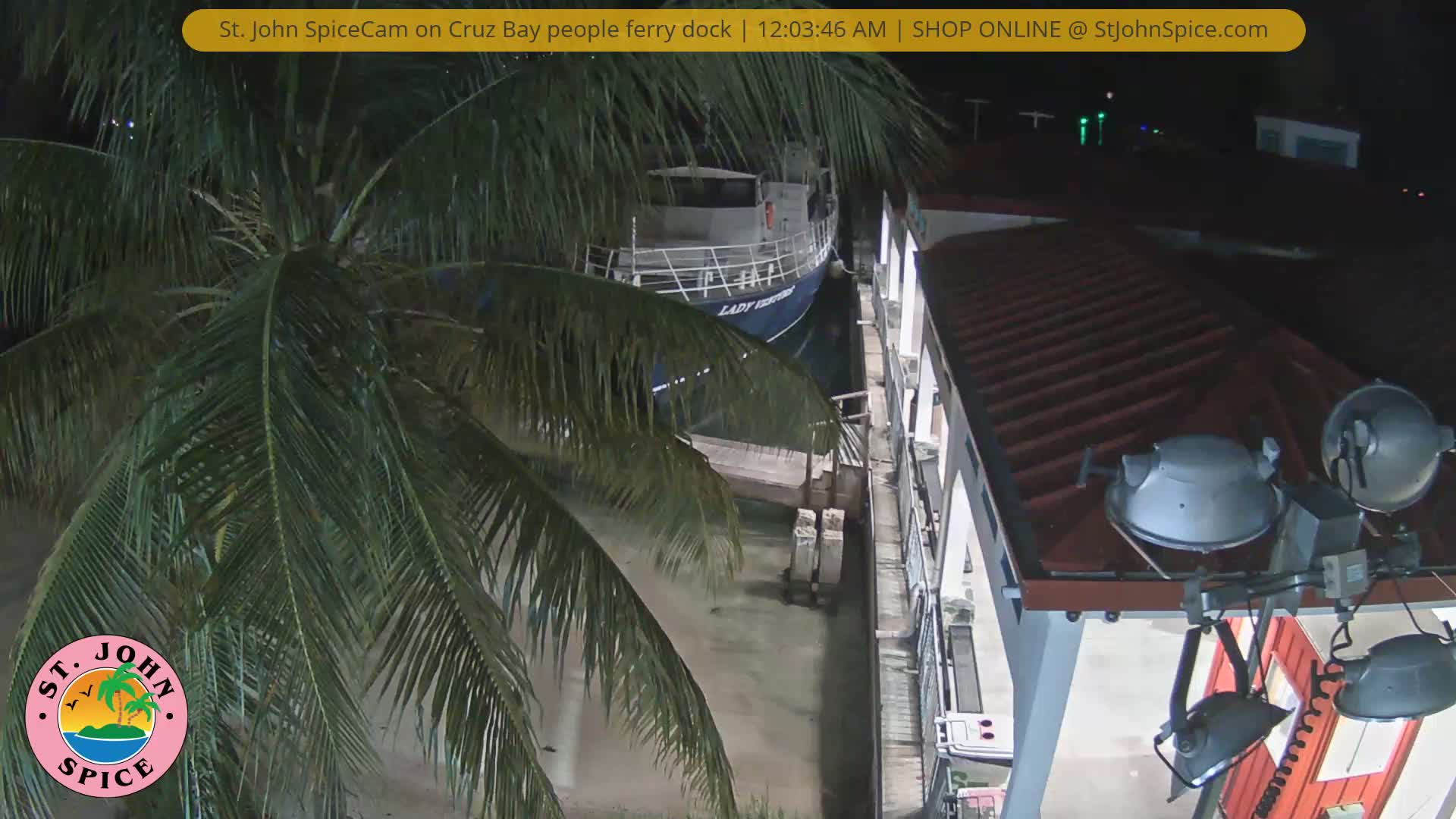 St. John Ferry Terminal from Cruz Bay Live Cam - Cruz Bay, St. John, United States Virgin Islands, USA