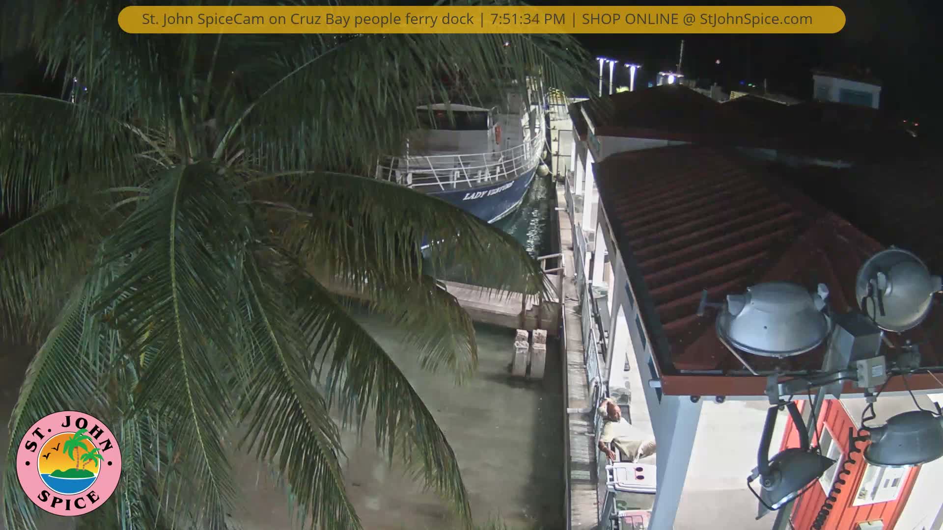 St. John Ferry Terminal from Cruz Bay Live Cam - Cruz Bay, St. John, United States Virgin Islands, USA