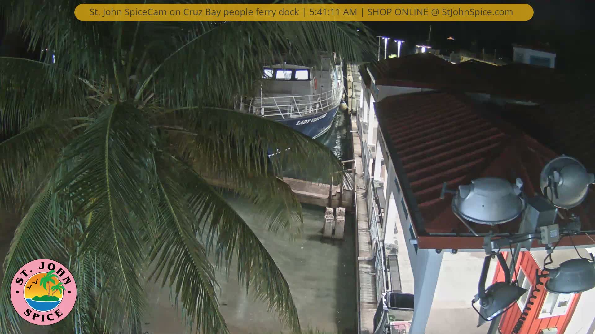 St. John Ferry Terminal from Cruz Bay Live Cam - Cruz Bay, St. John, United States Virgin Islands, USA
