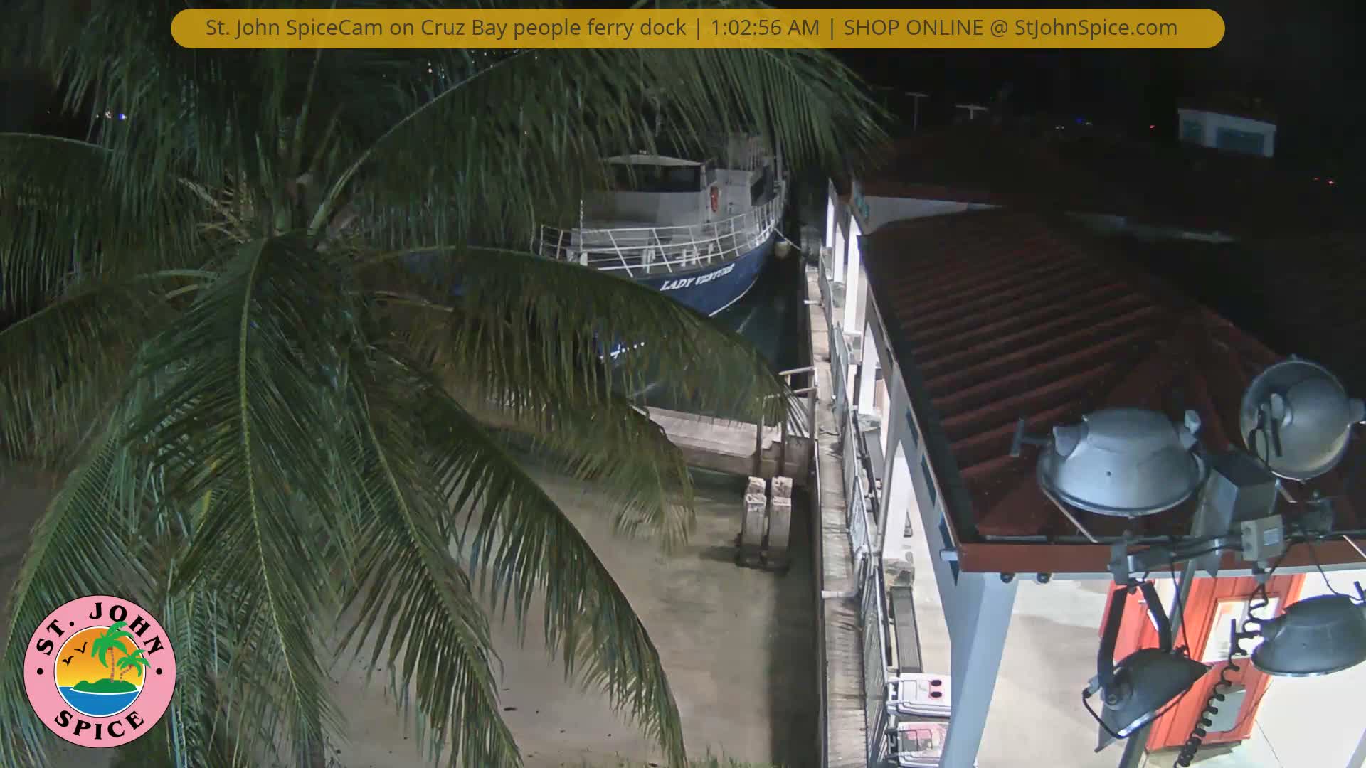 St. John Ferry Terminal from Cruz Bay Live Cam - Cruz Bay, St. John, United States Virgin Islands, USA