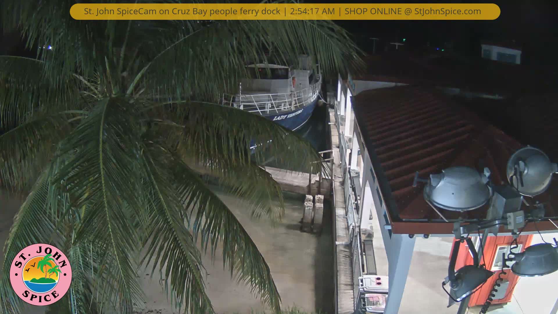 St. John Ferry Terminal from Cruz Bay Live Cam - Cruz Bay, St. John, United States Virgin Islands, USA