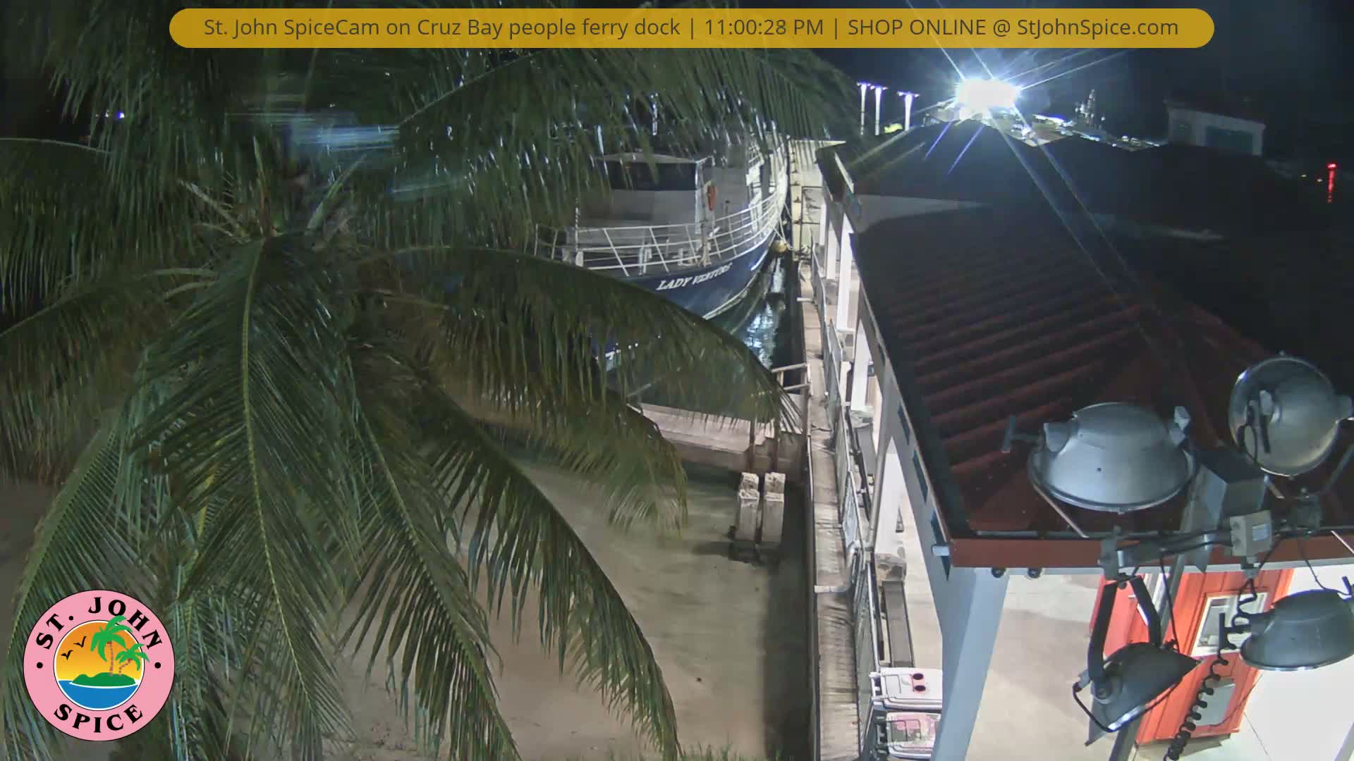 St. John Ferry Terminal from Cruz Bay Live Cam - Cruz Bay, St. John, United States Virgin Islands, USA