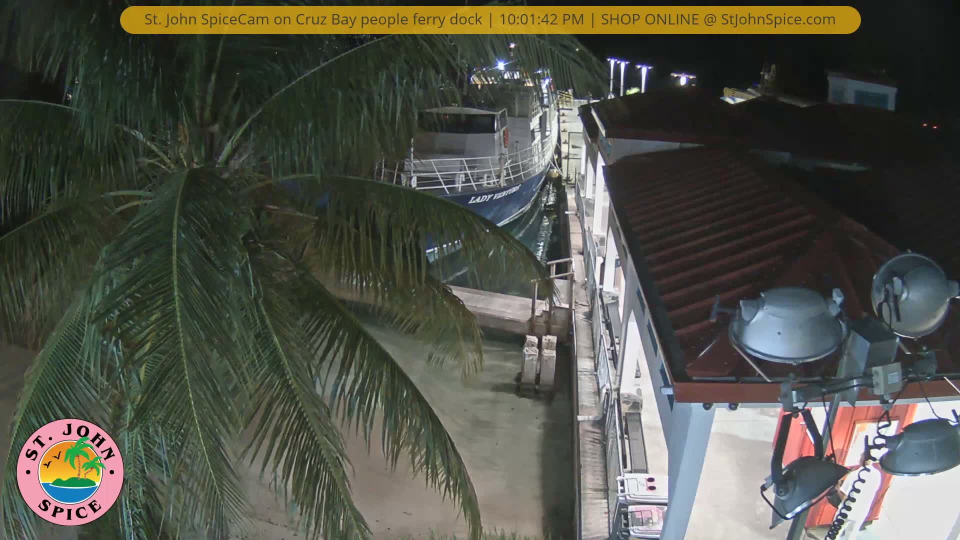St. John Ferry Terminal from Cruz Bay Live Cam - Cruz Bay, St. John, United States Virgin Islands, USA