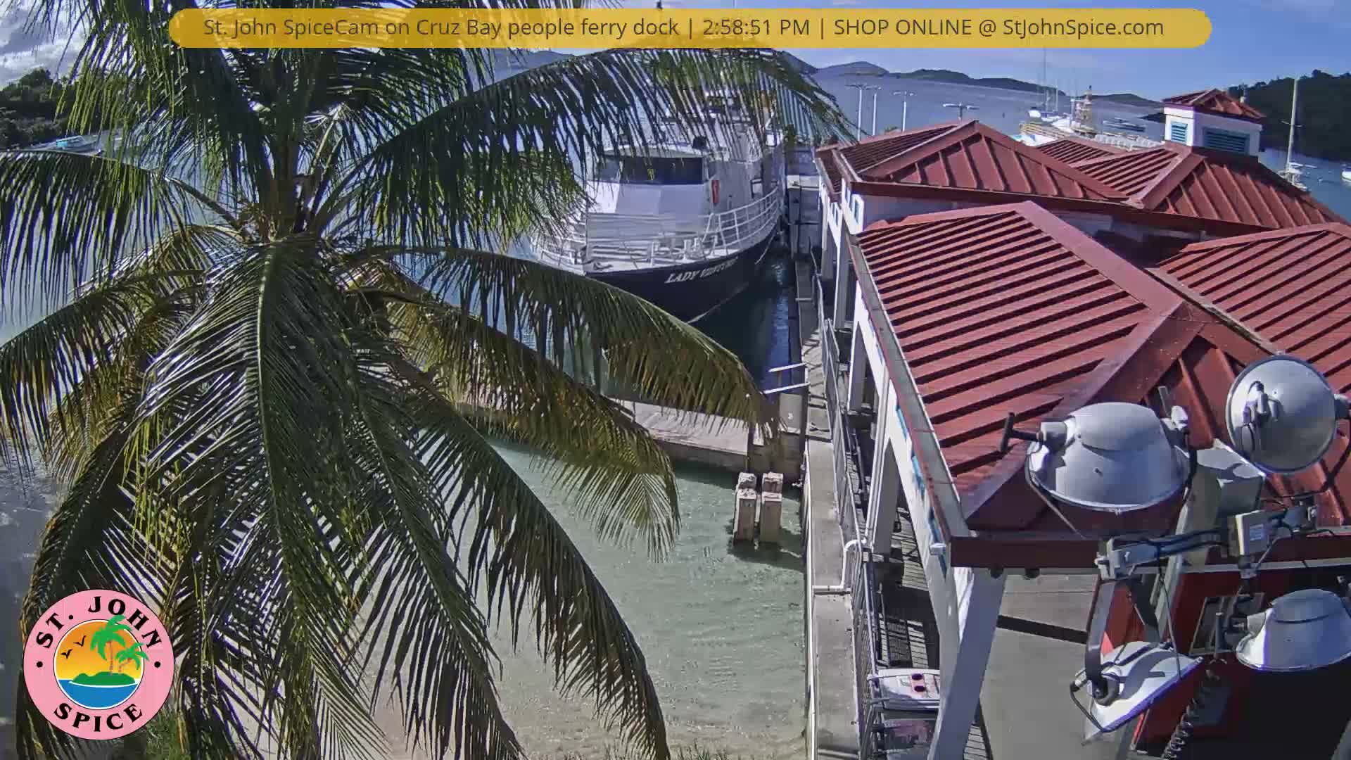 St. John Ferry Terminal from Cruz Bay Live Cam - Cruz Bay, St. John, United States Virgin Islands, USA