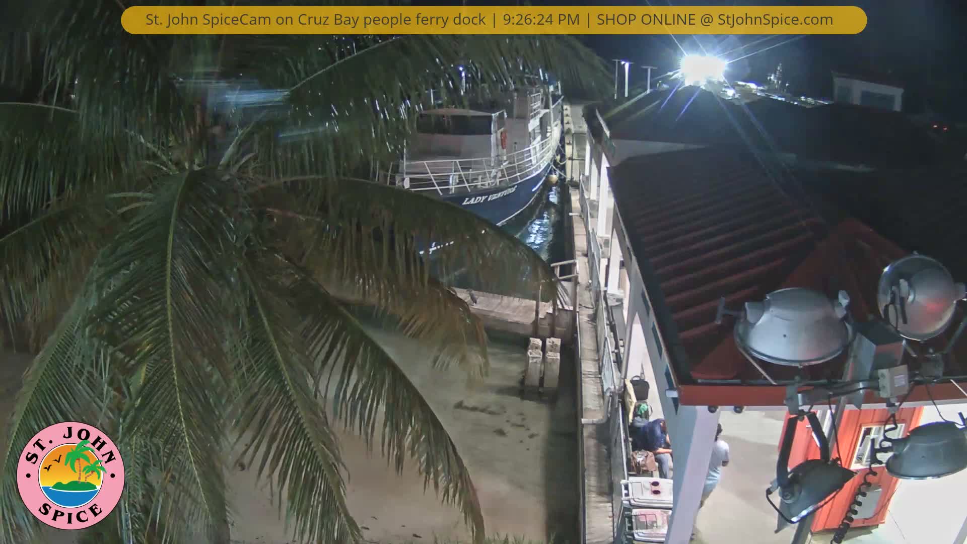 St. John Ferry Terminal from Cruz Bay Live Cam - Cruz Bay, St. John, United States Virgin Islands, USA