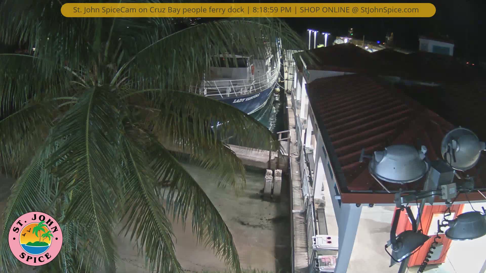 St. John Ferry Terminal from Cruz Bay Live Cam - Cruz Bay, St. John, United States Virgin Islands, USA