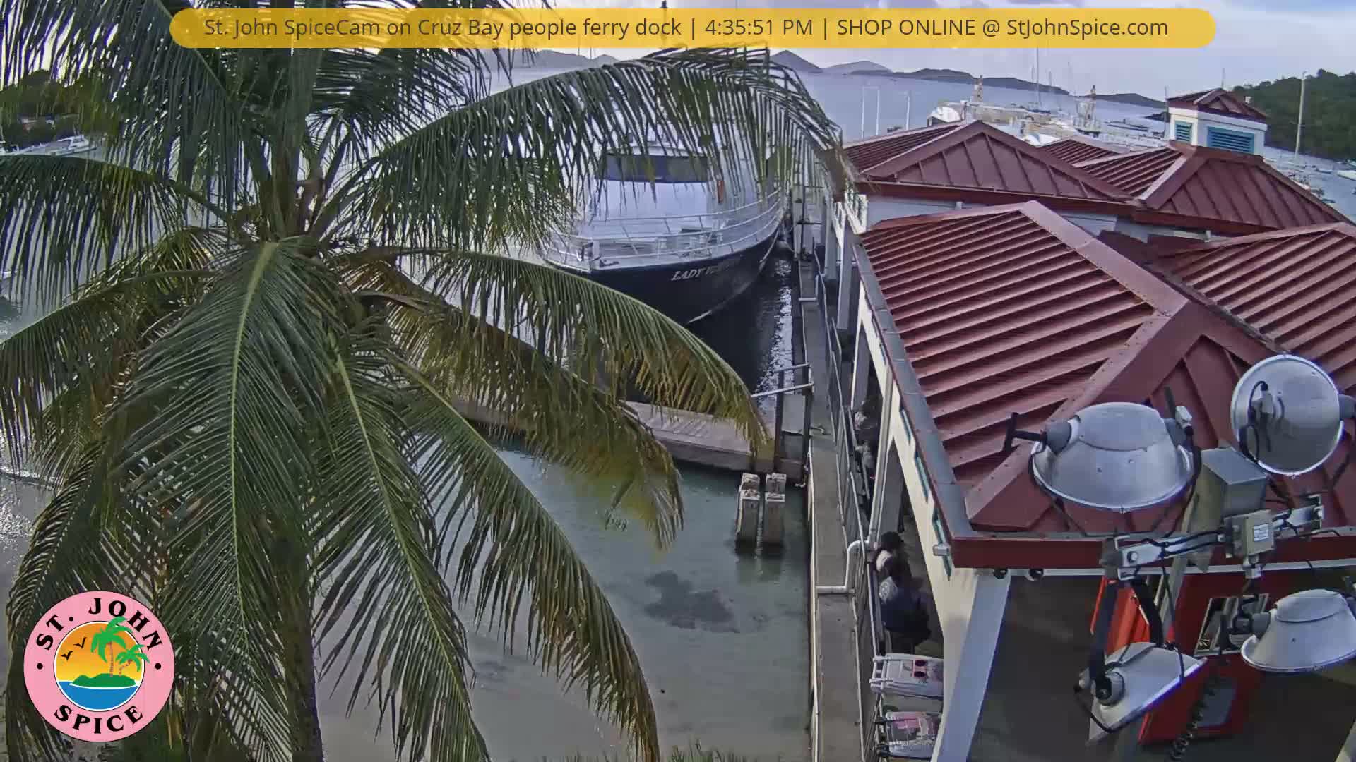 St. John Ferry Terminal from Cruz Bay Live Cam - Cruz Bay, St. John, United States Virgin Islands, USA
