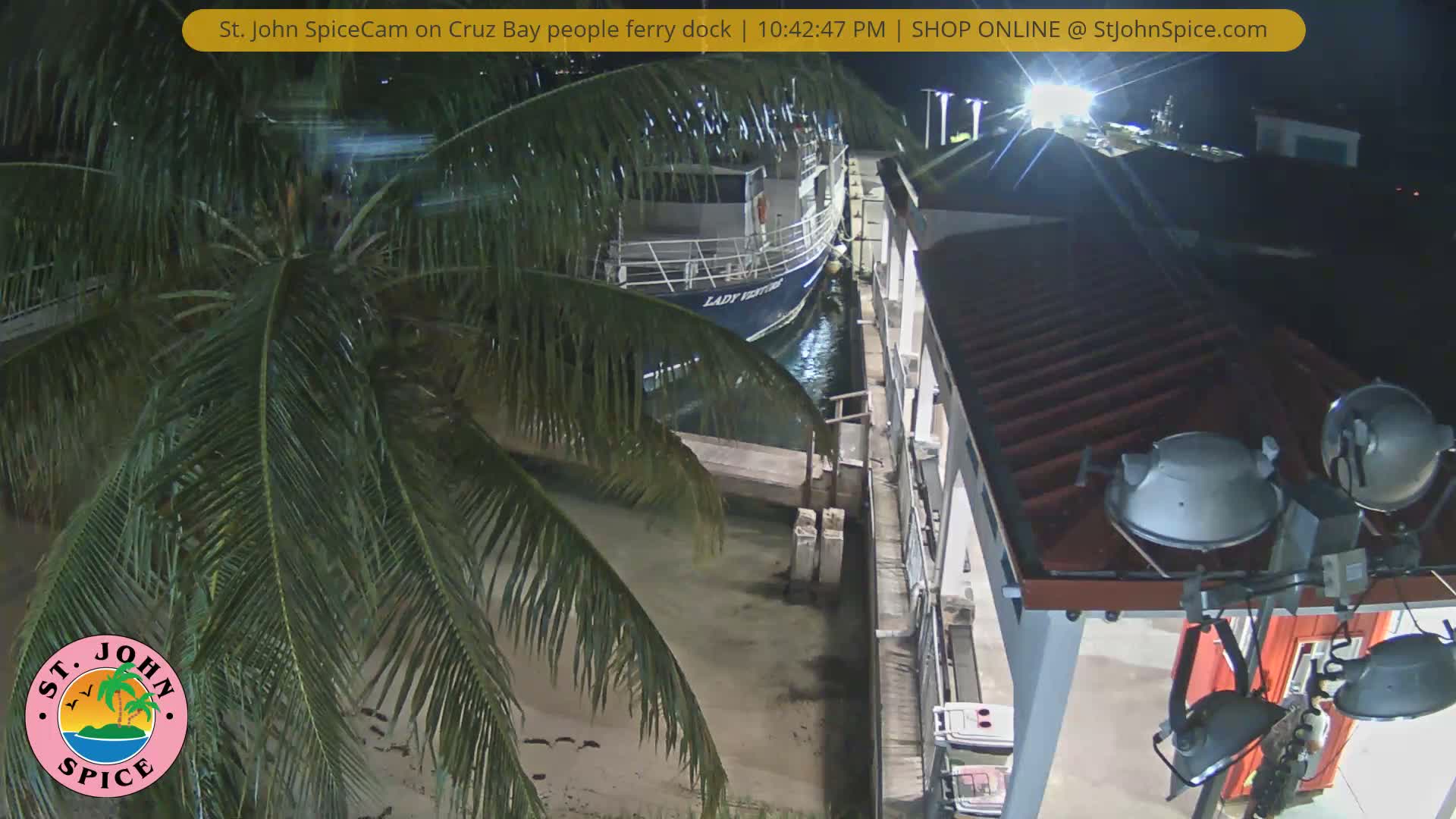 St. John Ferry Terminal from Cruz Bay Live Cam - Cruz Bay, St. John, United States Virgin Islands, USA