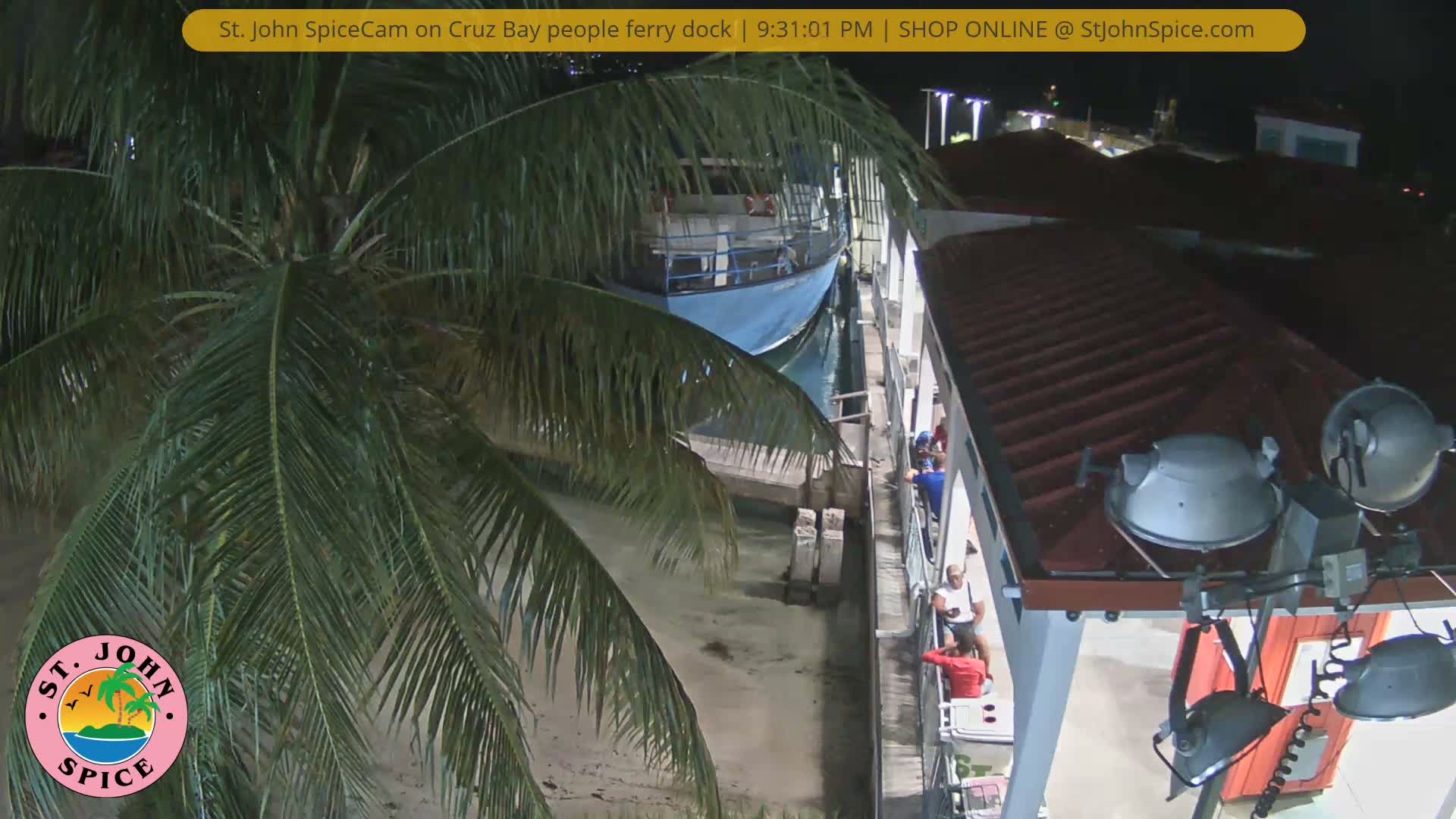 St. John Ferry Terminal from Cruz Bay Live Cam - Cruz Bay, St. John, United States Virgin Islands, USA
