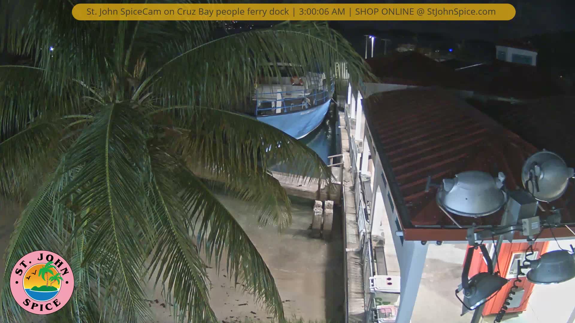 St. John Ferry Terminal from Cruz Bay Live Cam - Cruz Bay, St. John, United States Virgin Islands, USA